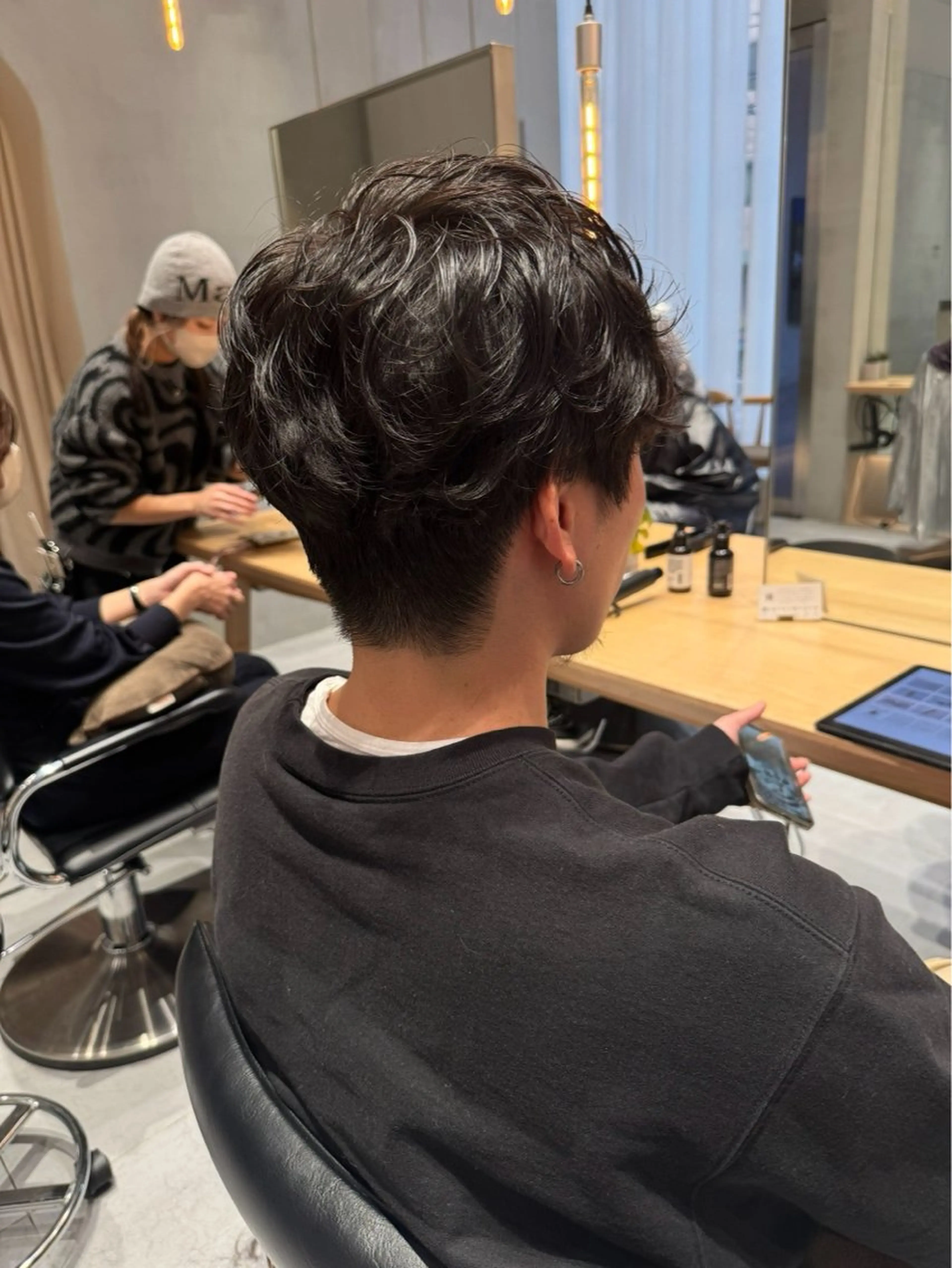 パーマ メンズ カット パーマ ヘアセット 風香🪼レイヤー /透明感カラーのヘアスタイル