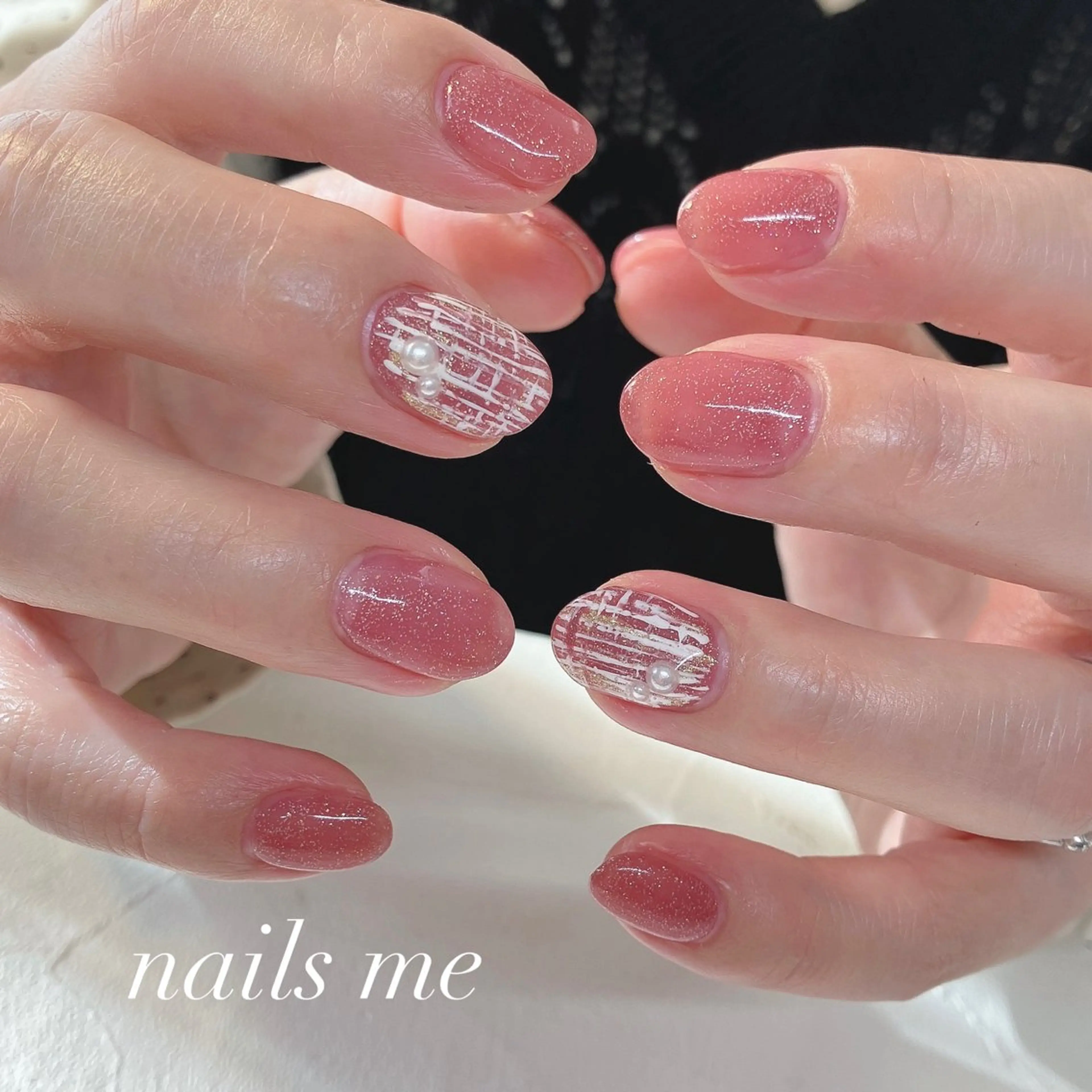 【ご新規様.オフ込】ワンカラー➕デザインアート2本🉐ドライケア込♡追加2本＋500円　ラメグラに変更も可の写真