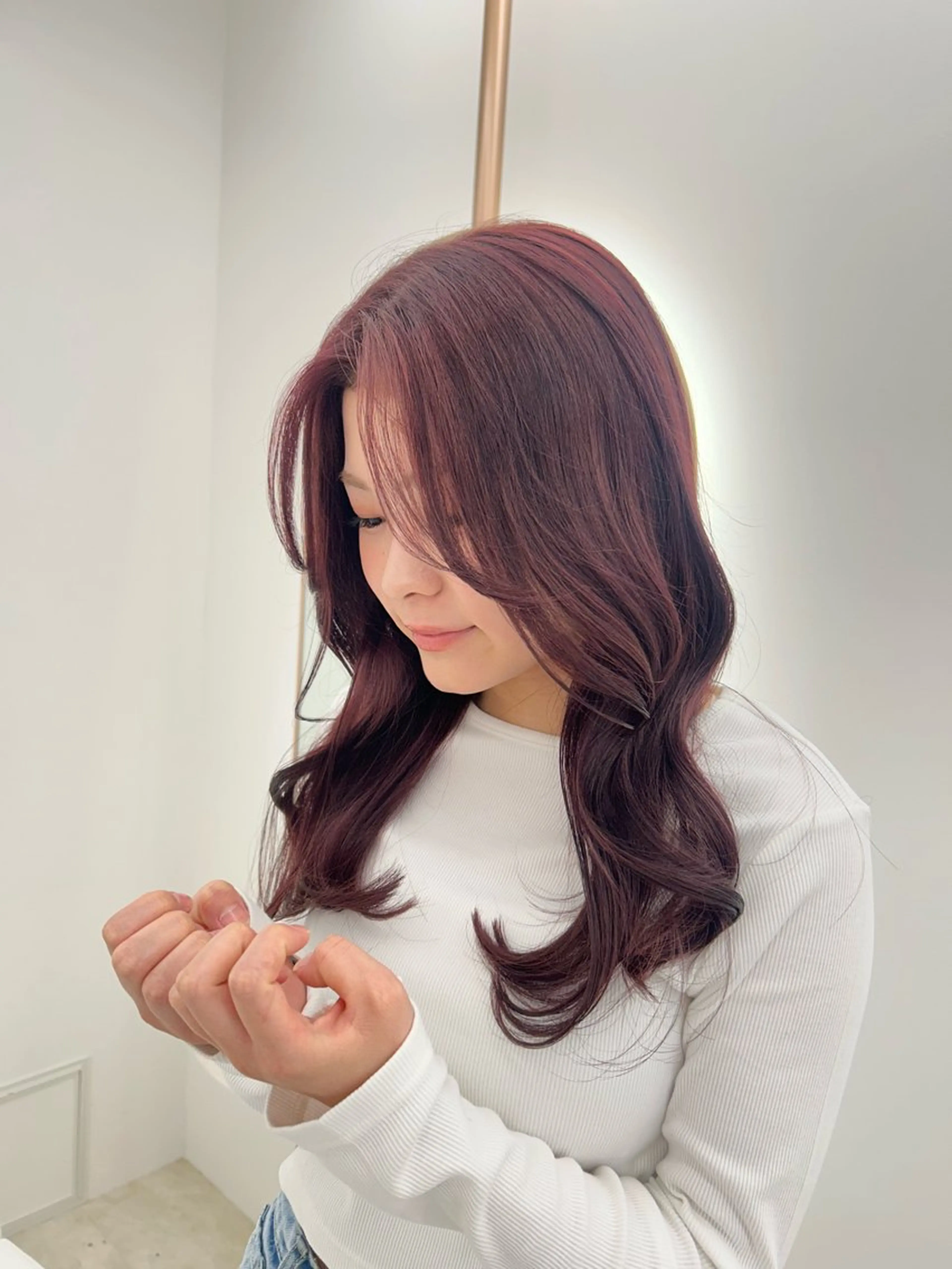 カラー 暖色/艶カラー/ エクステ/ユリヤのヘアスタイル