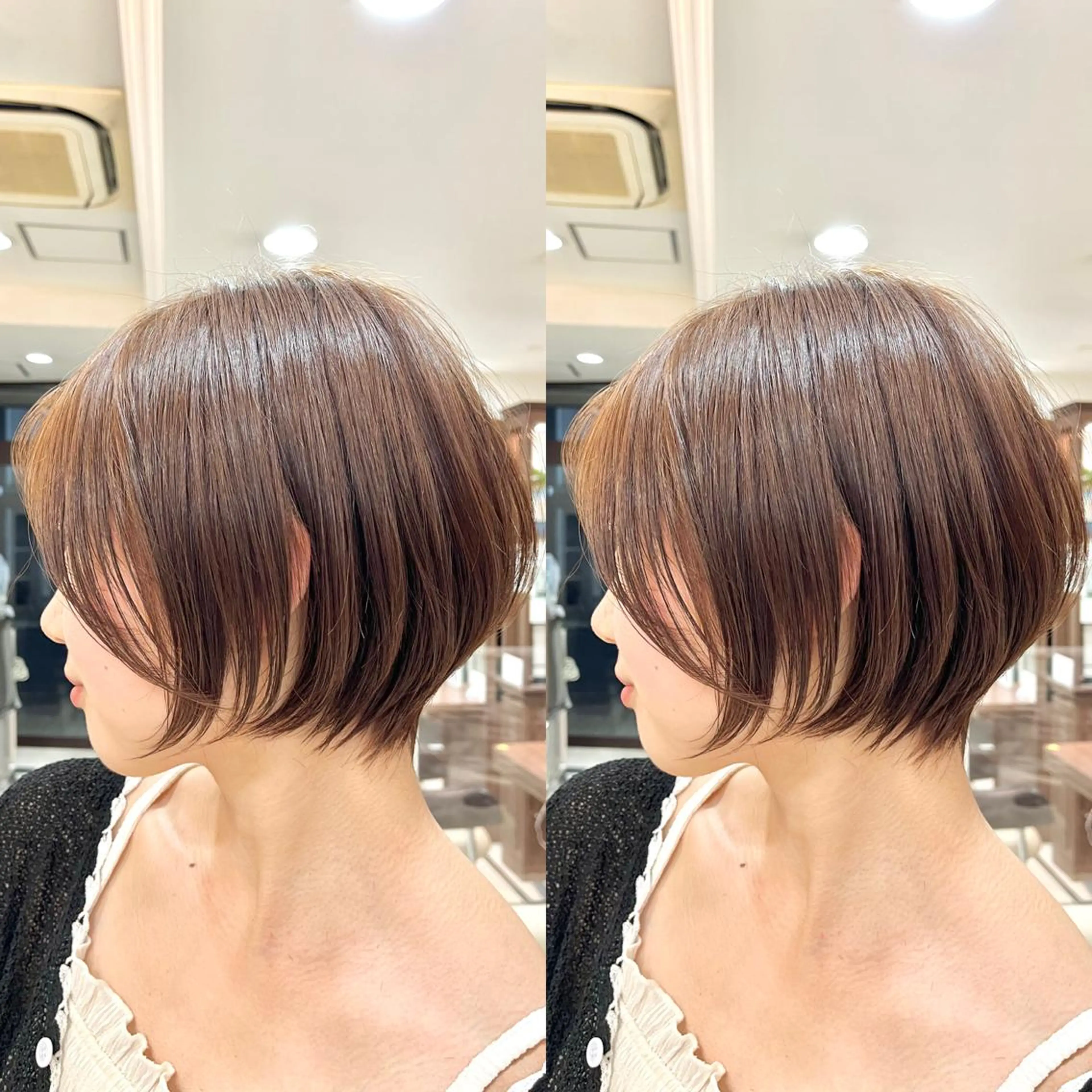 ショート カラー 透明感カラー ミセス ショートヘア 小顔カット カット ヘアカラー トリートメント 《大人気髪質改善》 プログレス国分寺店のヘアスタイル