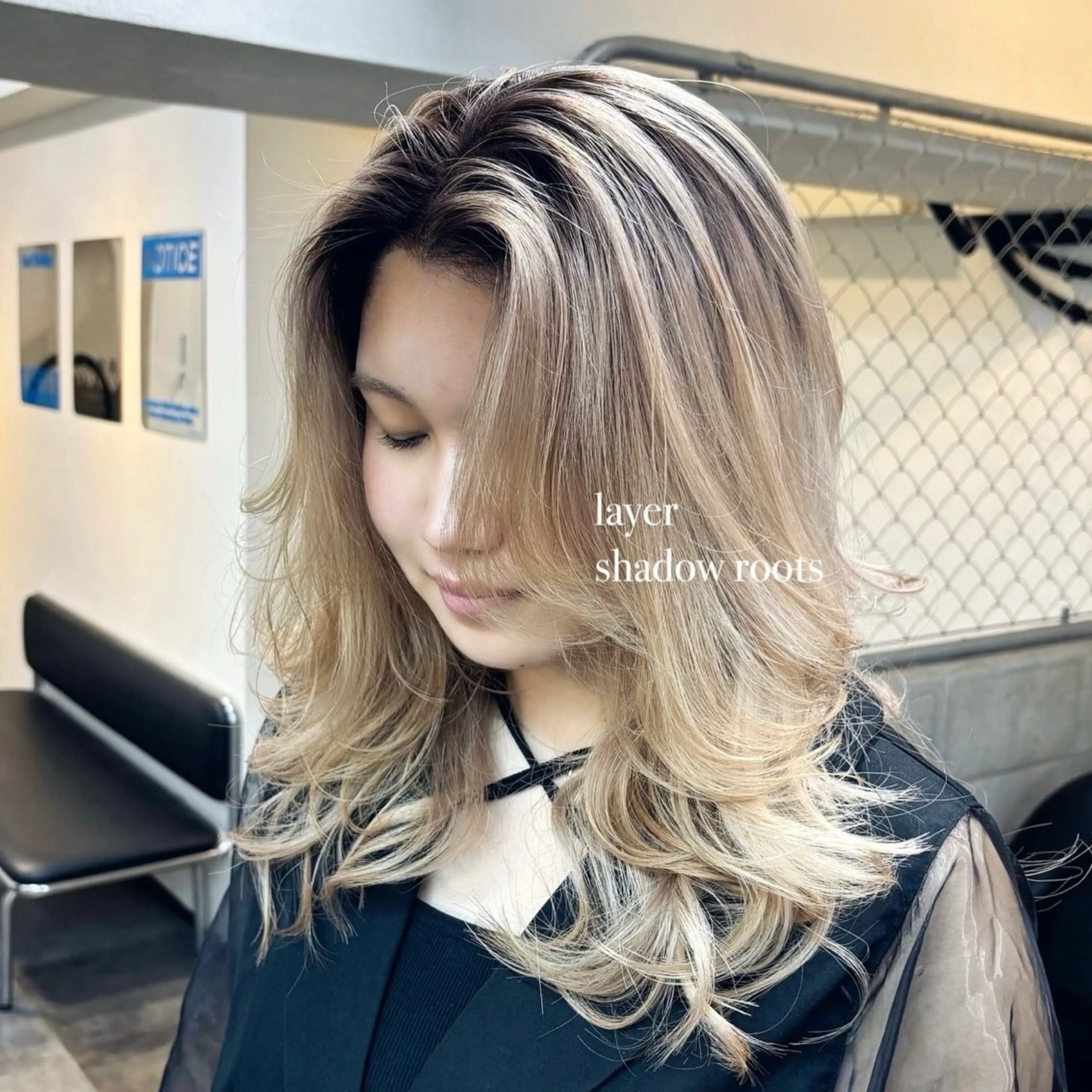 セミロング カラー カット トリートメント 🌈艶ハイトーン🌈 心を込めます🤝涼介のヘアスタイル