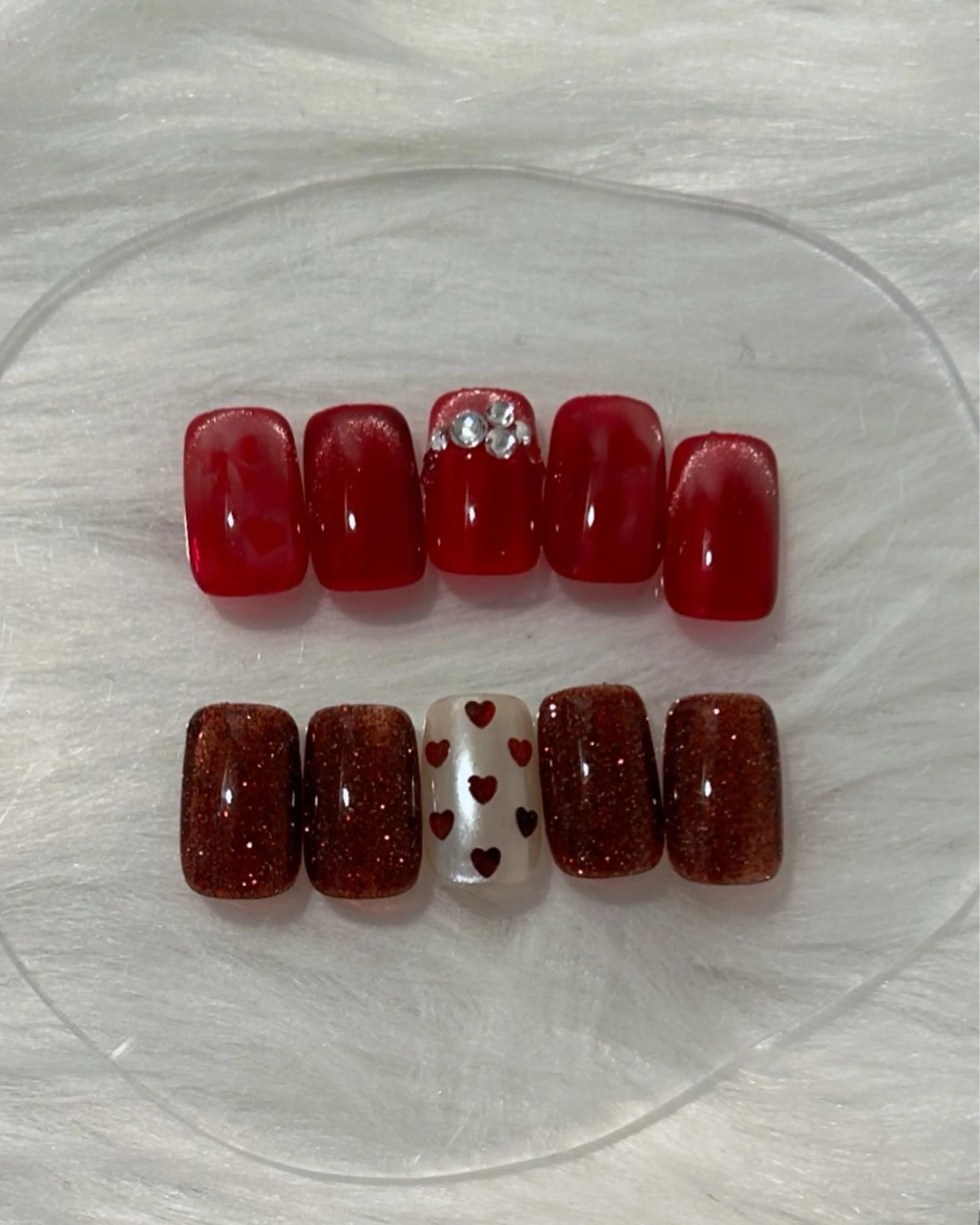 ネイル ブラウン フラッシュネイル フレンチネイル ガーリー ハート ハンドネイル ハンドケア lyly.nail所属・lylynail YUUKAのネイルデザイン