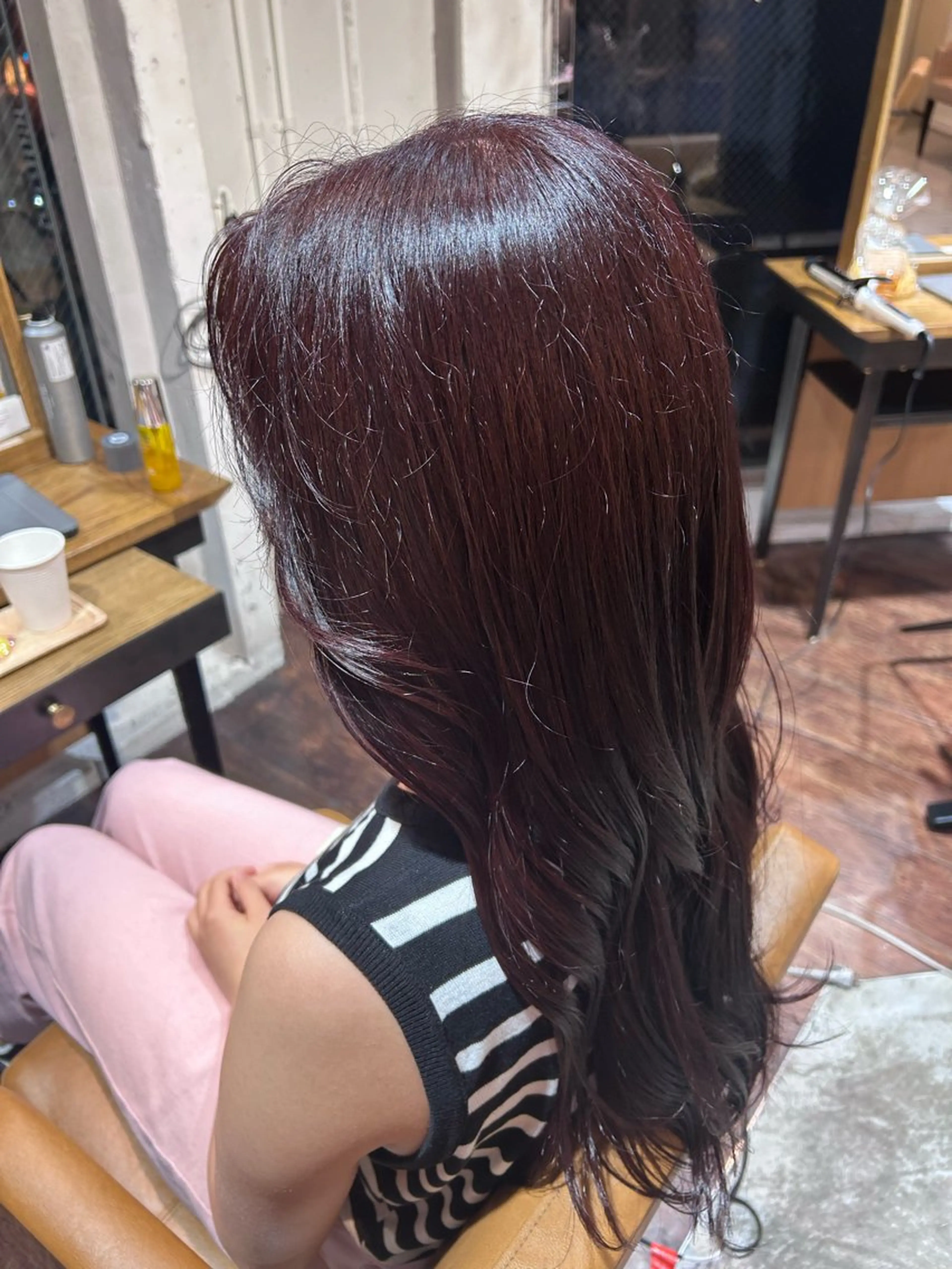 ロング カラー ヘアカラー トリートメント 蓮池 愛海のヘアスタイル