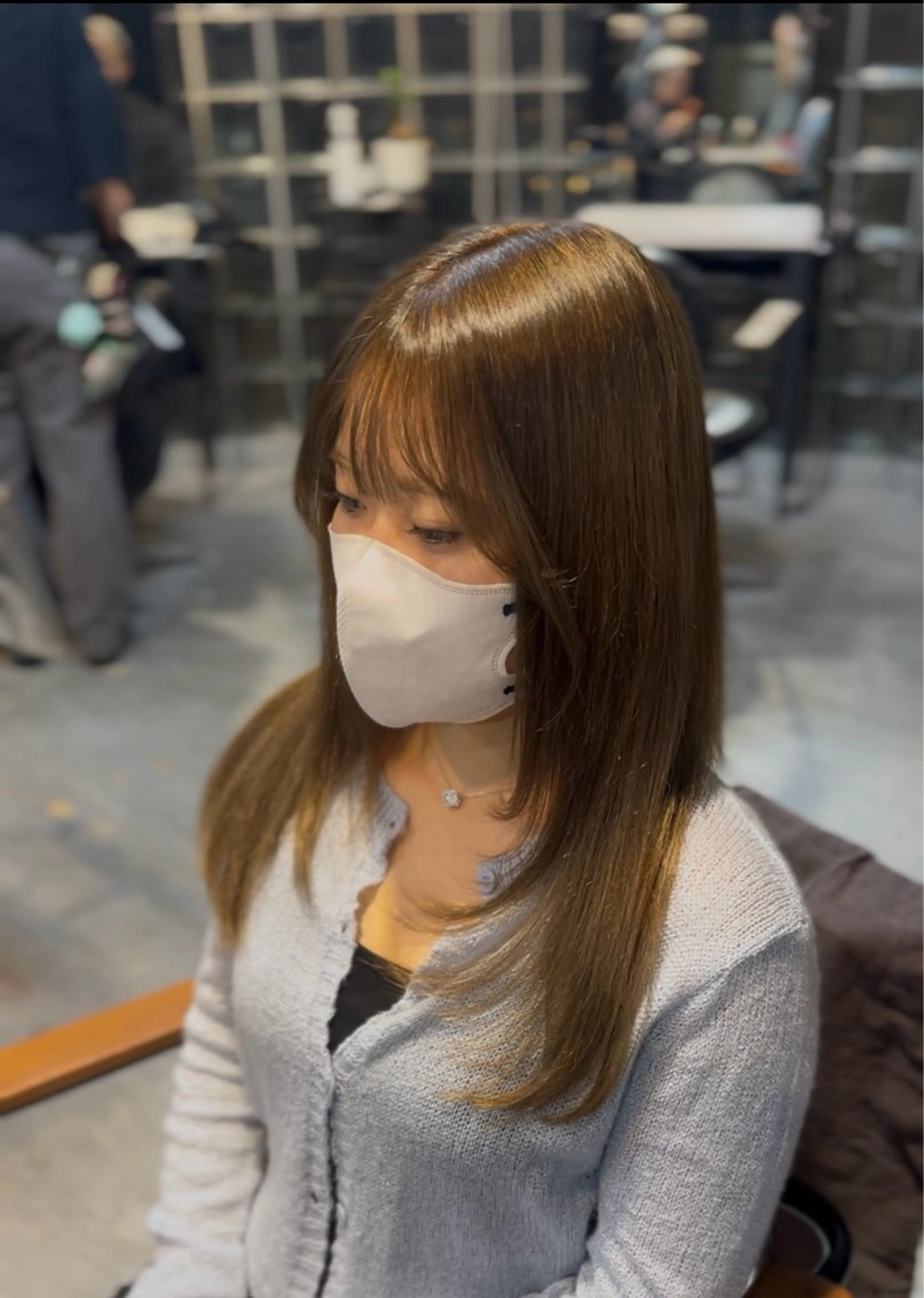 【新規】カット、ライトアップカラー（ブリーチなしダブルカラー）、トリートメント🎀♡"の写真