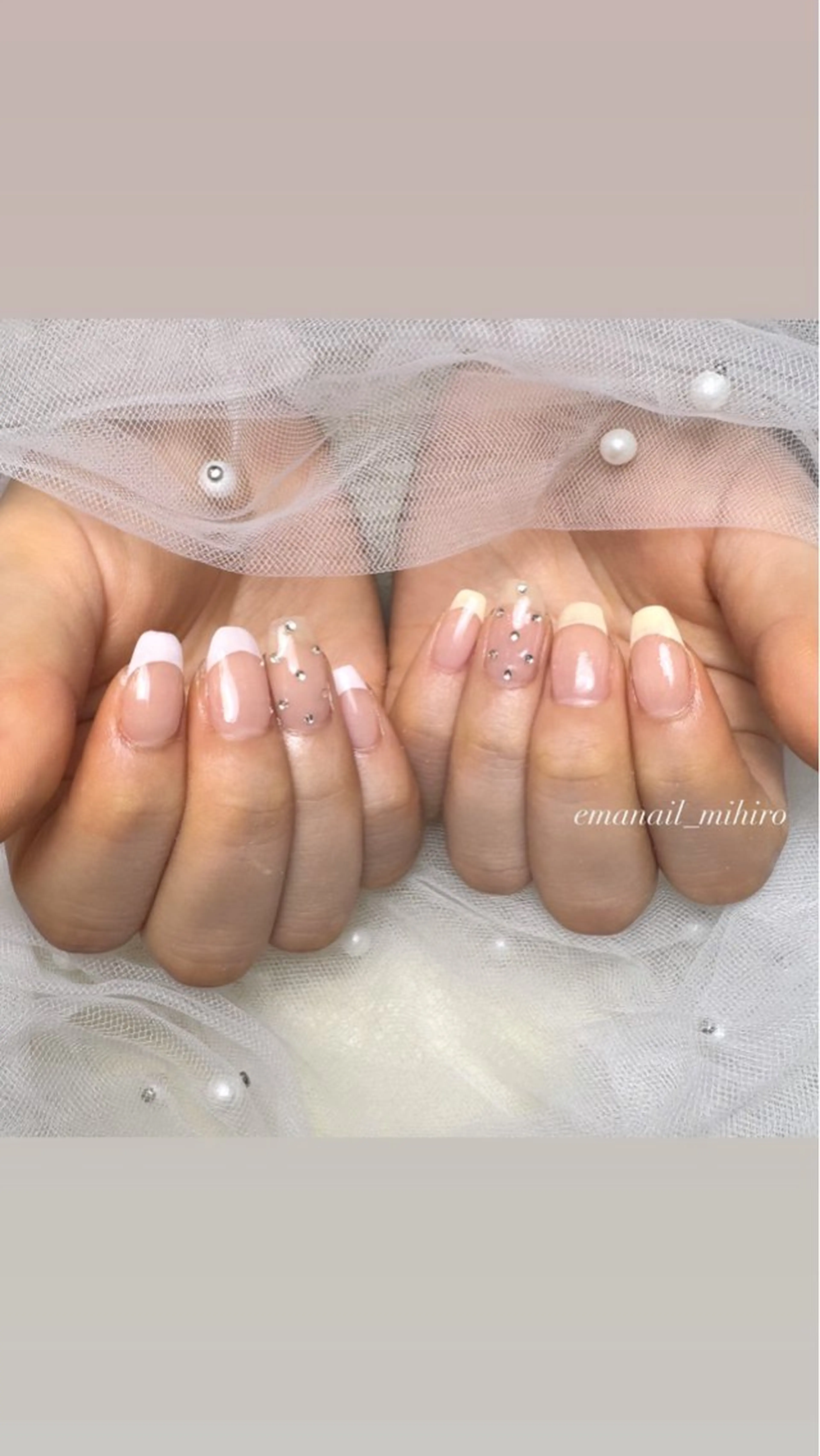 ネイル フレンチネイル 春ネイル ハンドネイル EmaNail+KIHAKUYA所属・EmaNail本町 🌼Mihiroのネイルデザイン