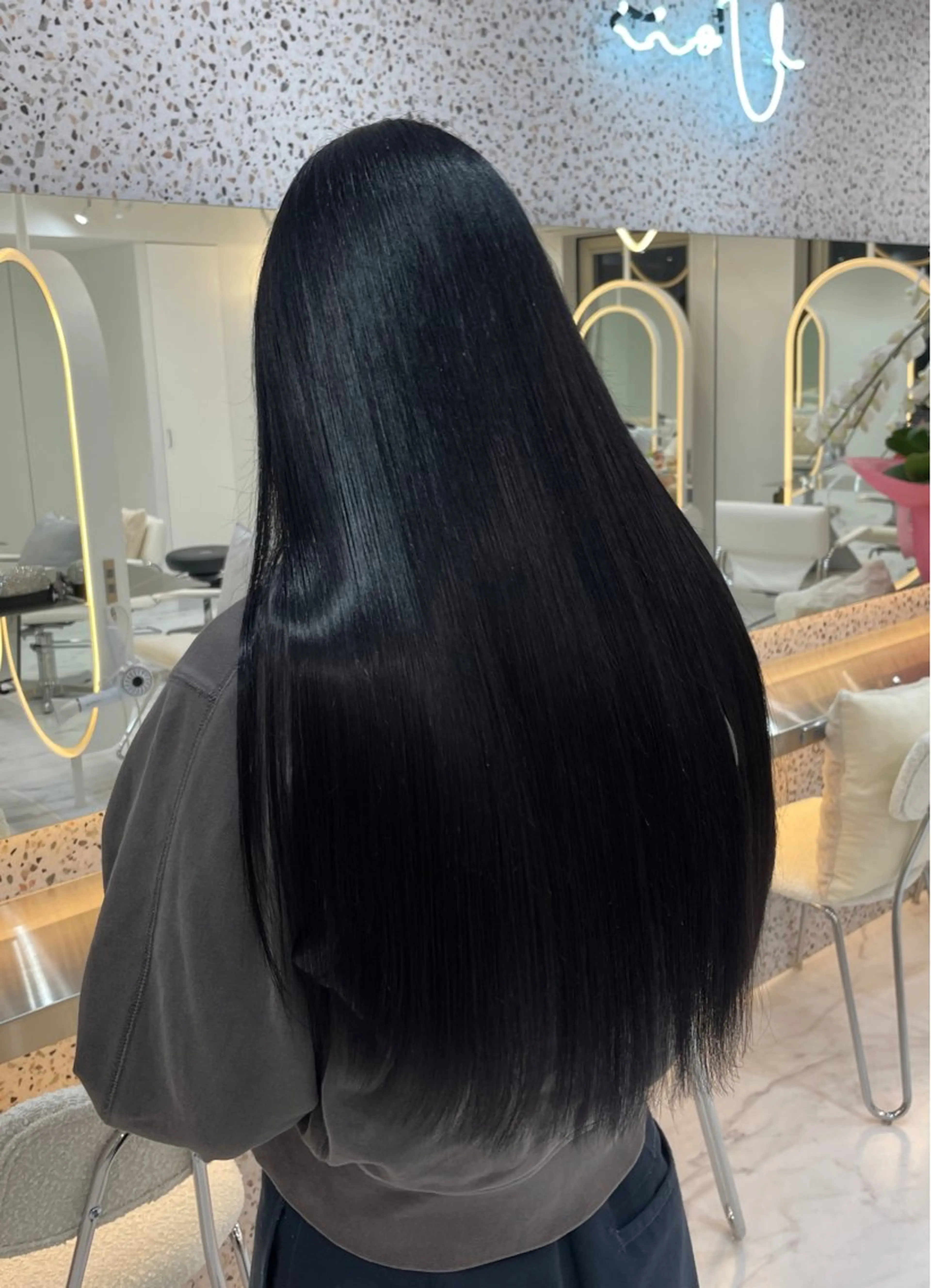 ロング 髪質改善 カット ヘアカラー 縮毛矯正 韓国ヘア/レイヤー/ 艶髪/ASAKA🤍のヘアスタイル