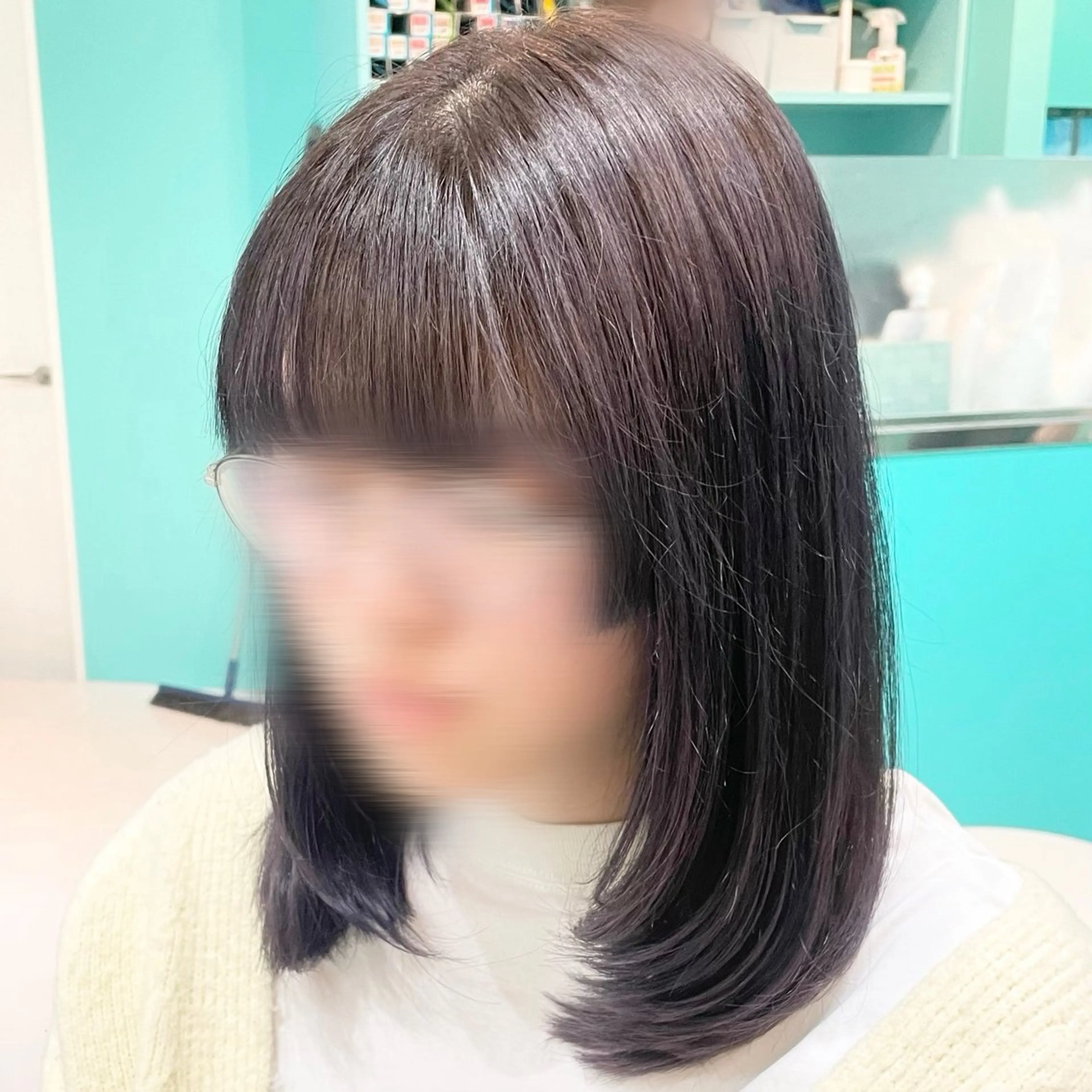 セミロング カラー バイオレットカラー レイヤーカット Natsuki💖 ボブ×艶カラー🥣のヘアスタイル