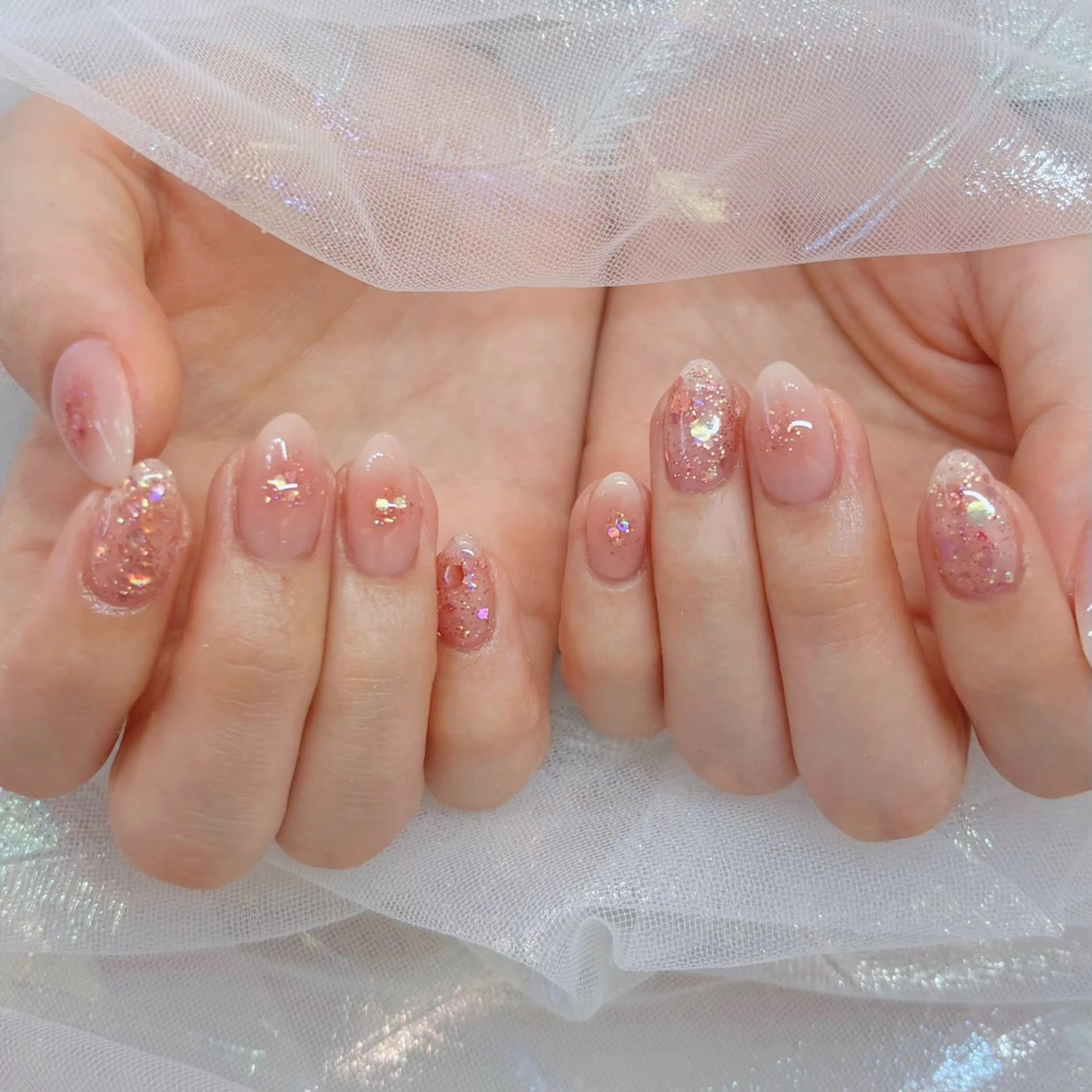 ネイル ハンドネイル CeCe Garden所属・CeCeGarden ✨️キラキラワンホンのネイルデザイン