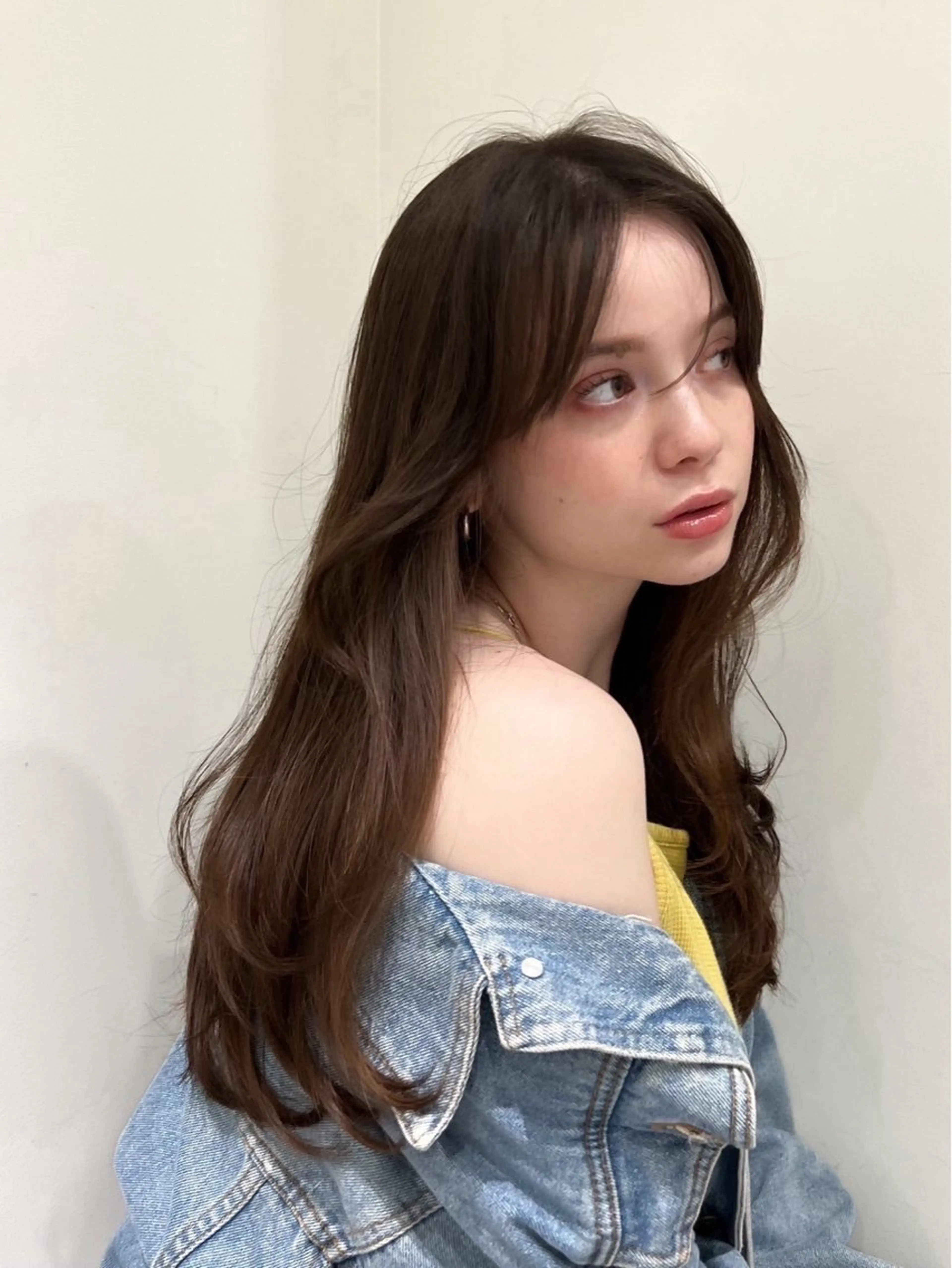 ロング カラー ベージュカラー ブラウンカラー 顔周りカット レイヤーカット 表参道/レイヤー/ 髪質改善/ryoのヘアスタイル