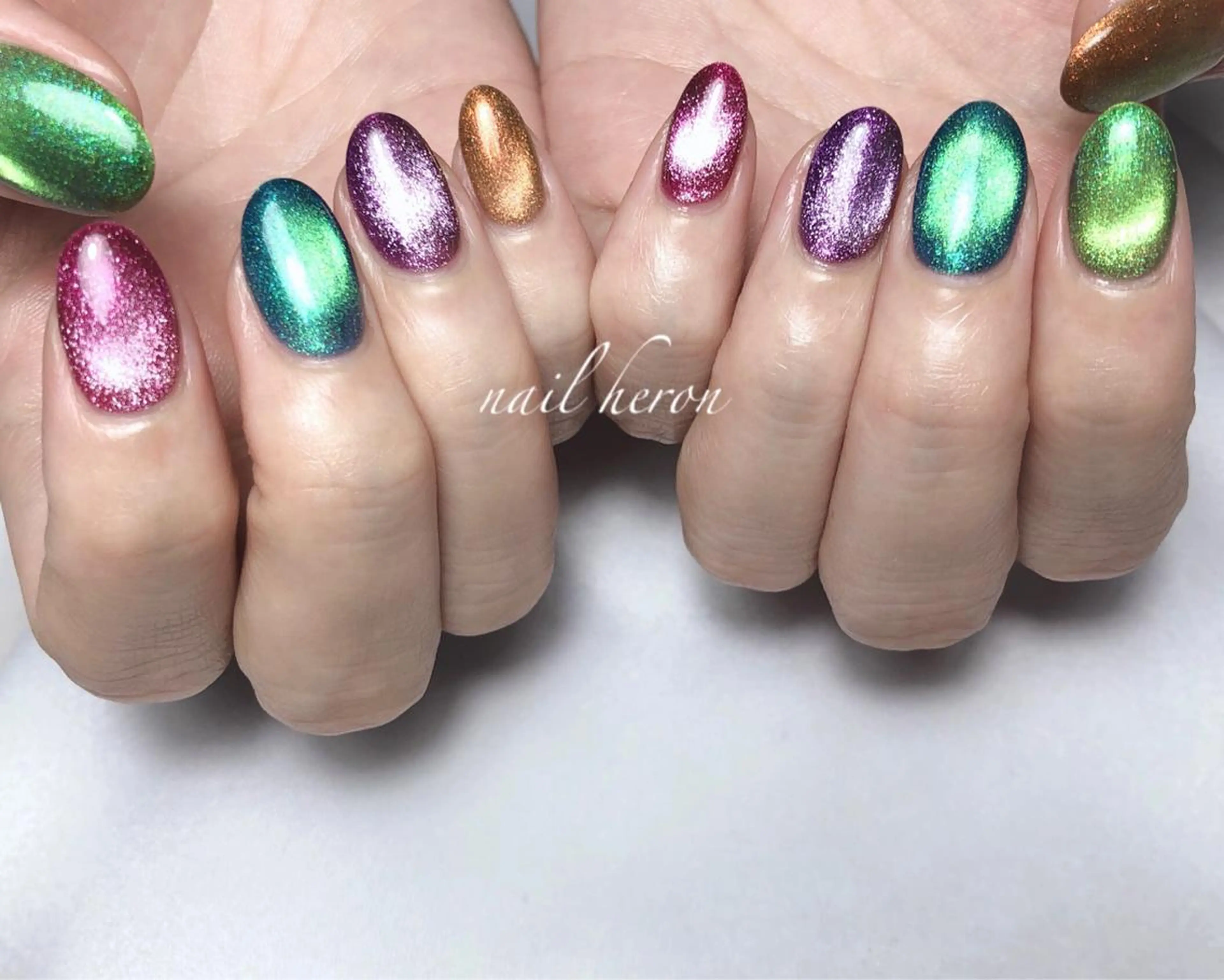 ネイル マグネットネイル ハンドネイル nail heron所属・saki_ nail heronのネイルデザイン