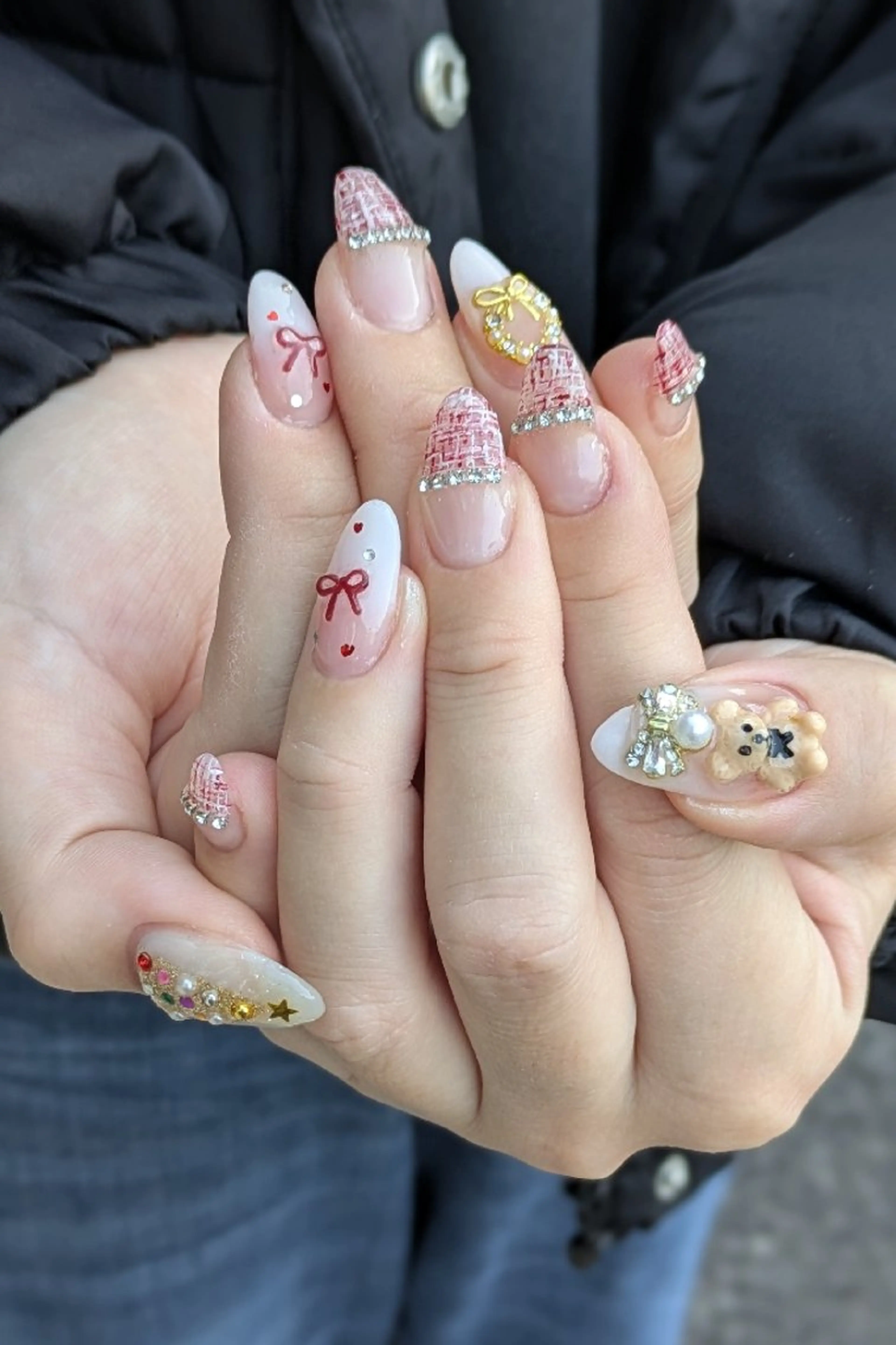 ネイル ツイードネイル ハンドネイル m&pPrivate nailsalonのネイルデザイン