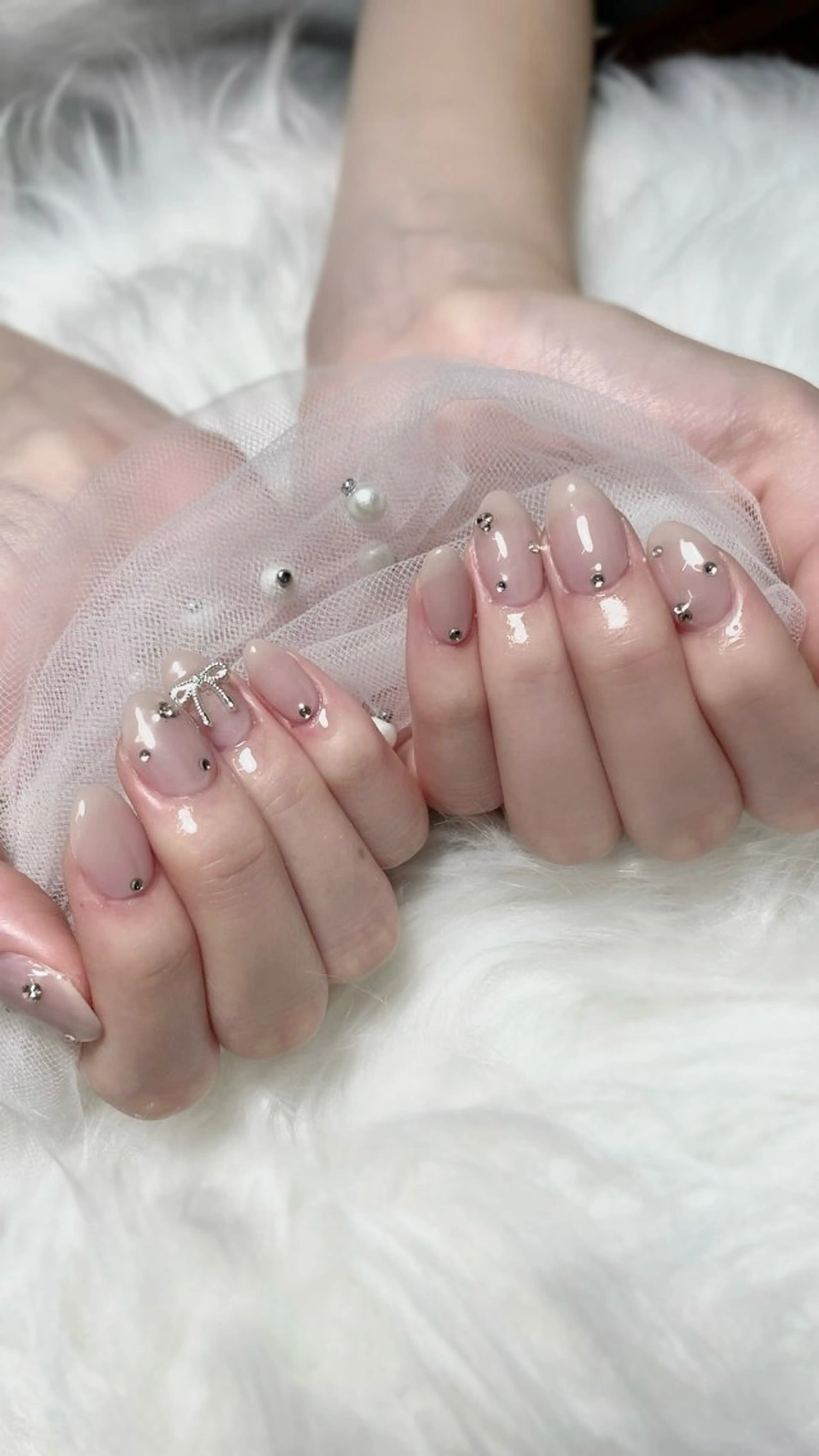 ネイル 🎀藤沢ガーリーネイ ル/長さ出し🎀のネイルデザイン