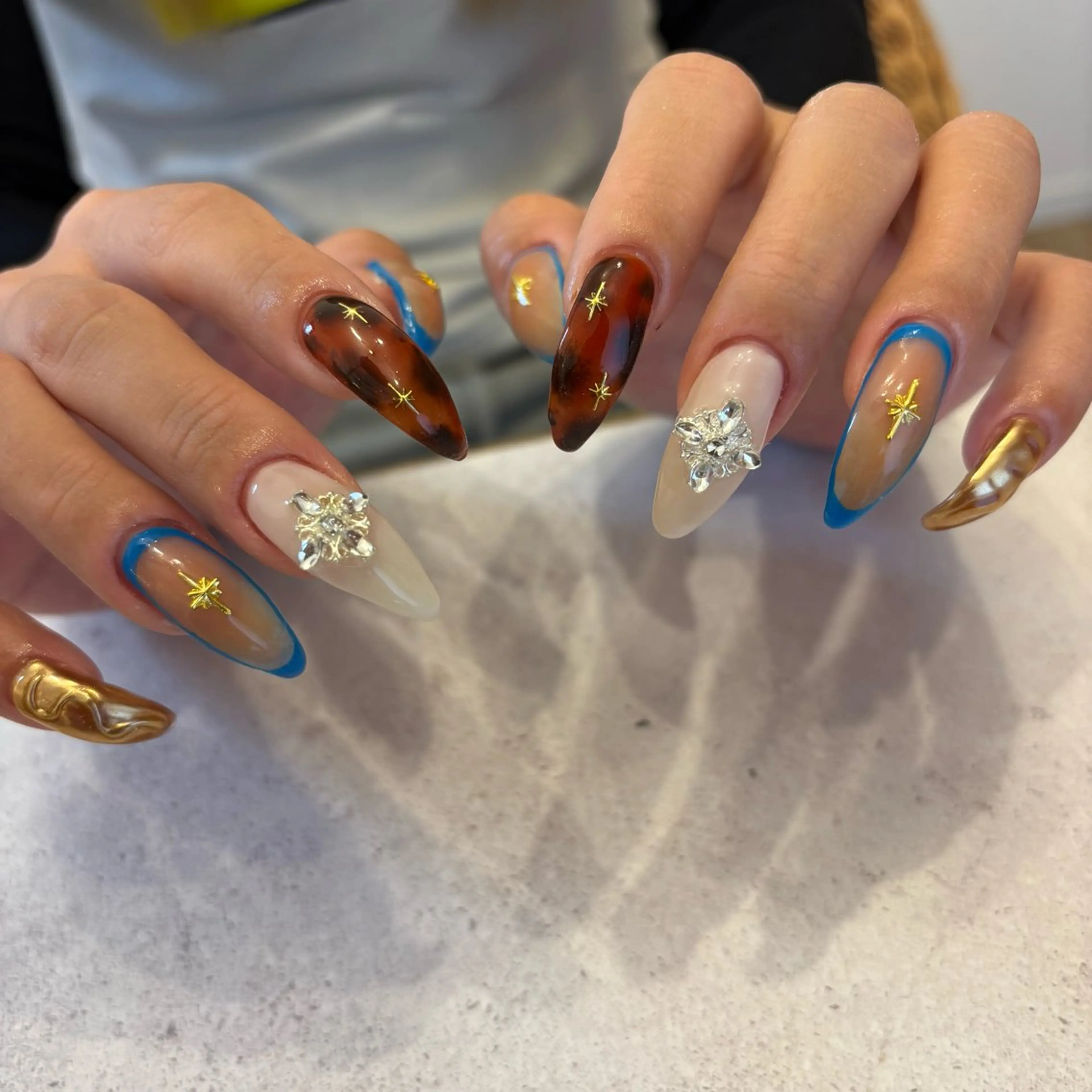 ネイル ハンドネイル Sea  nail by emaのネイルデザイン