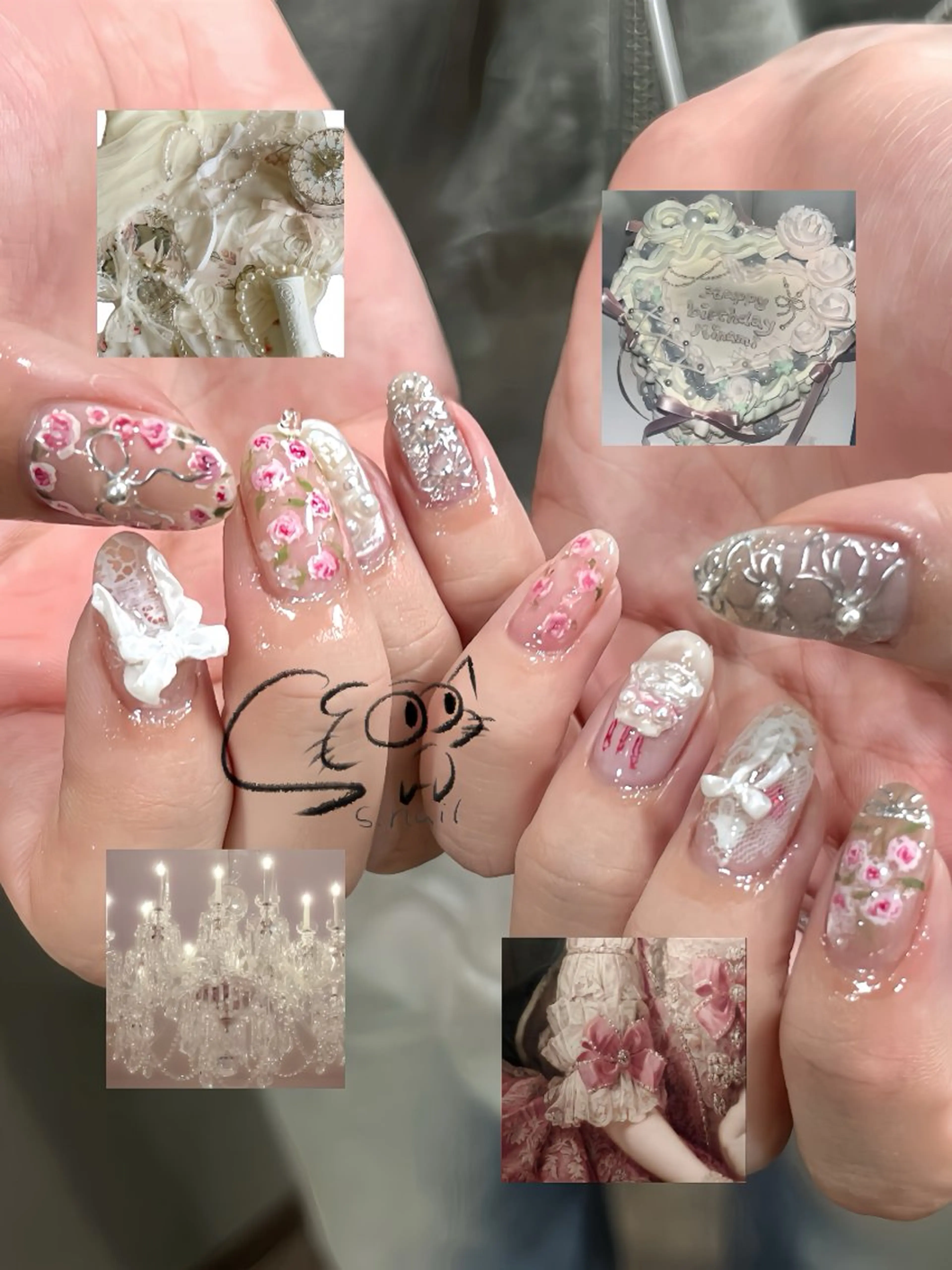 ネイル チークネイル フレンチネイル グラデーション マグネットネイル ワンカラーネイル ハンドネイル S.nail所属・S.nail _のネイルデザイン