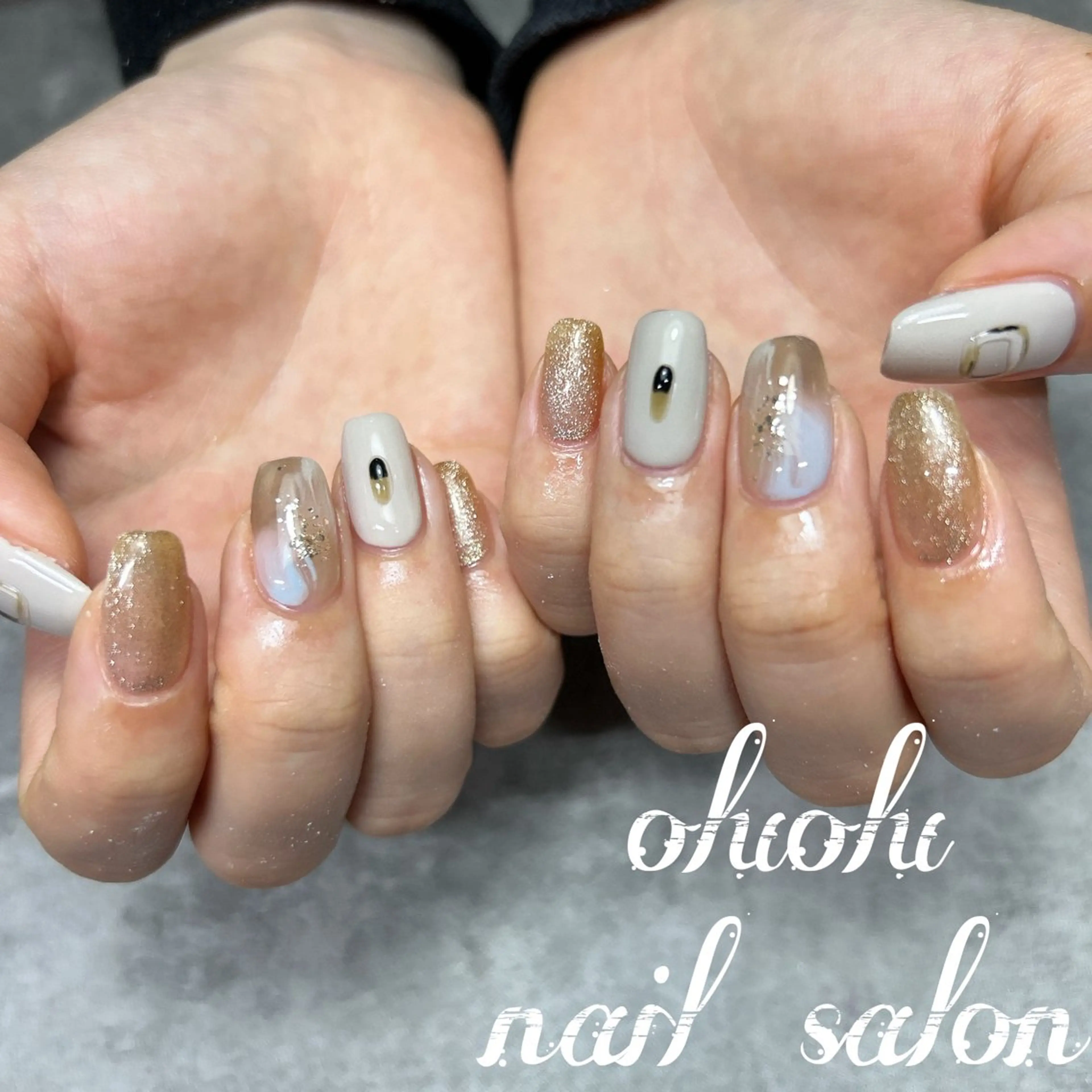ネイル ジェルネイル ニュアンスネイル オフィスネイル パラジェル ハンドネイル oluolu nailsalonのネイルデザイン