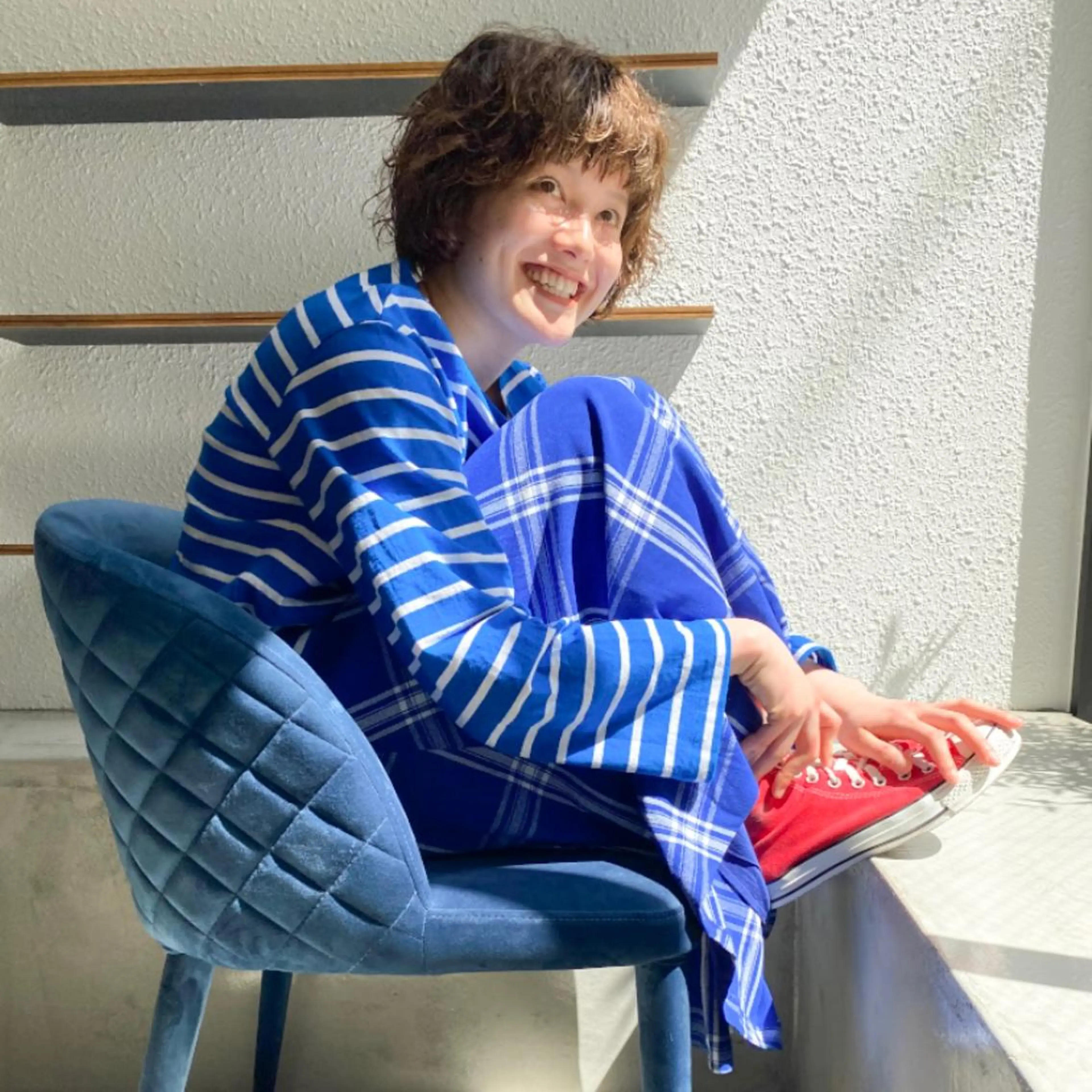 ミディアム カラー パーマ ヘアアレンジ メンズ キッズ ミディアムパーマ メンズパーマ ベージュカラー パーマスタイル🔅 sayacaのヘアスタイル