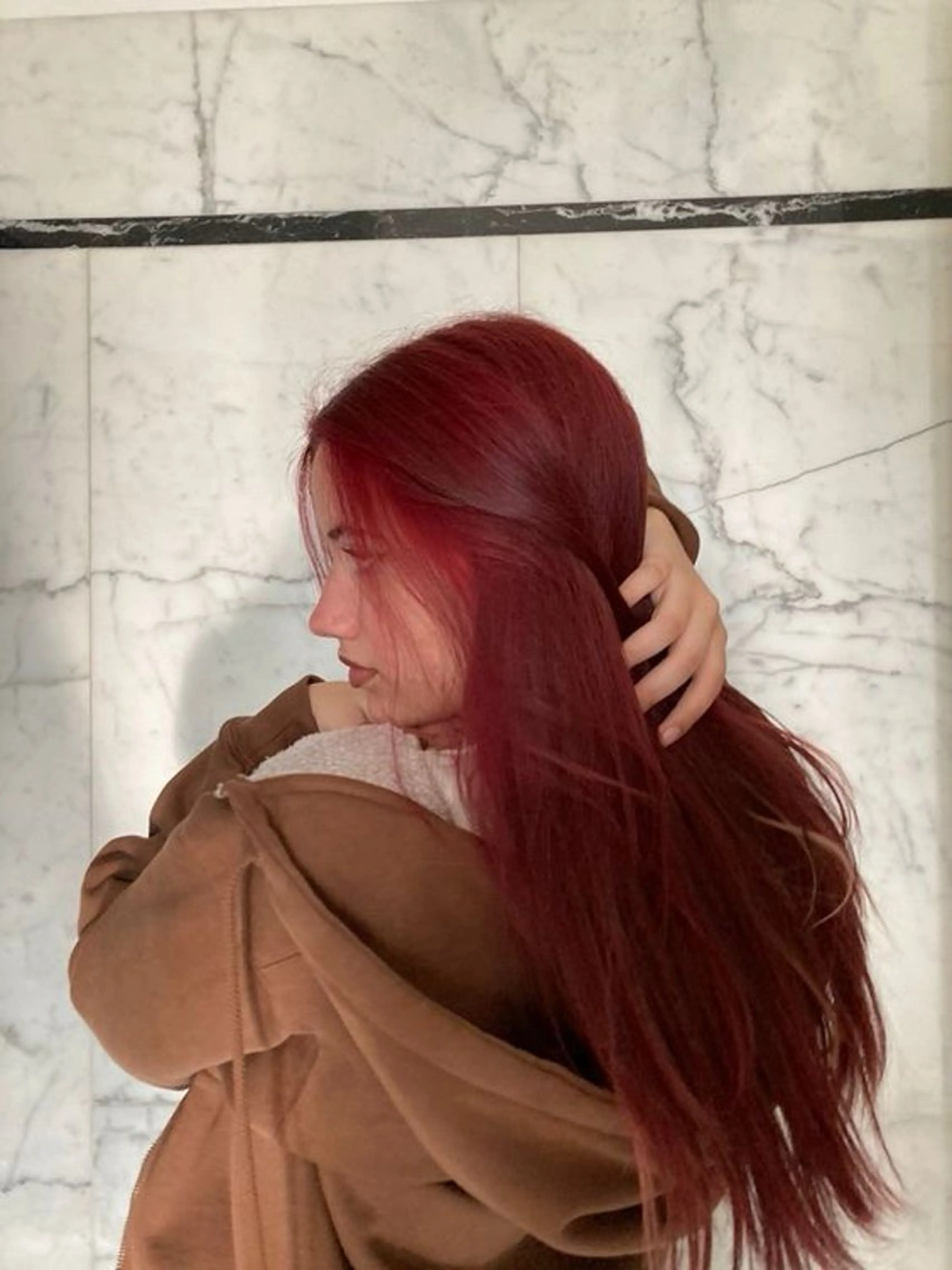 カラー ヘアカラー トリートメント ヘッドスパ ヘアセット 🍒♡艶髪暖色カラー saaya♡🍒のヘアスタイル