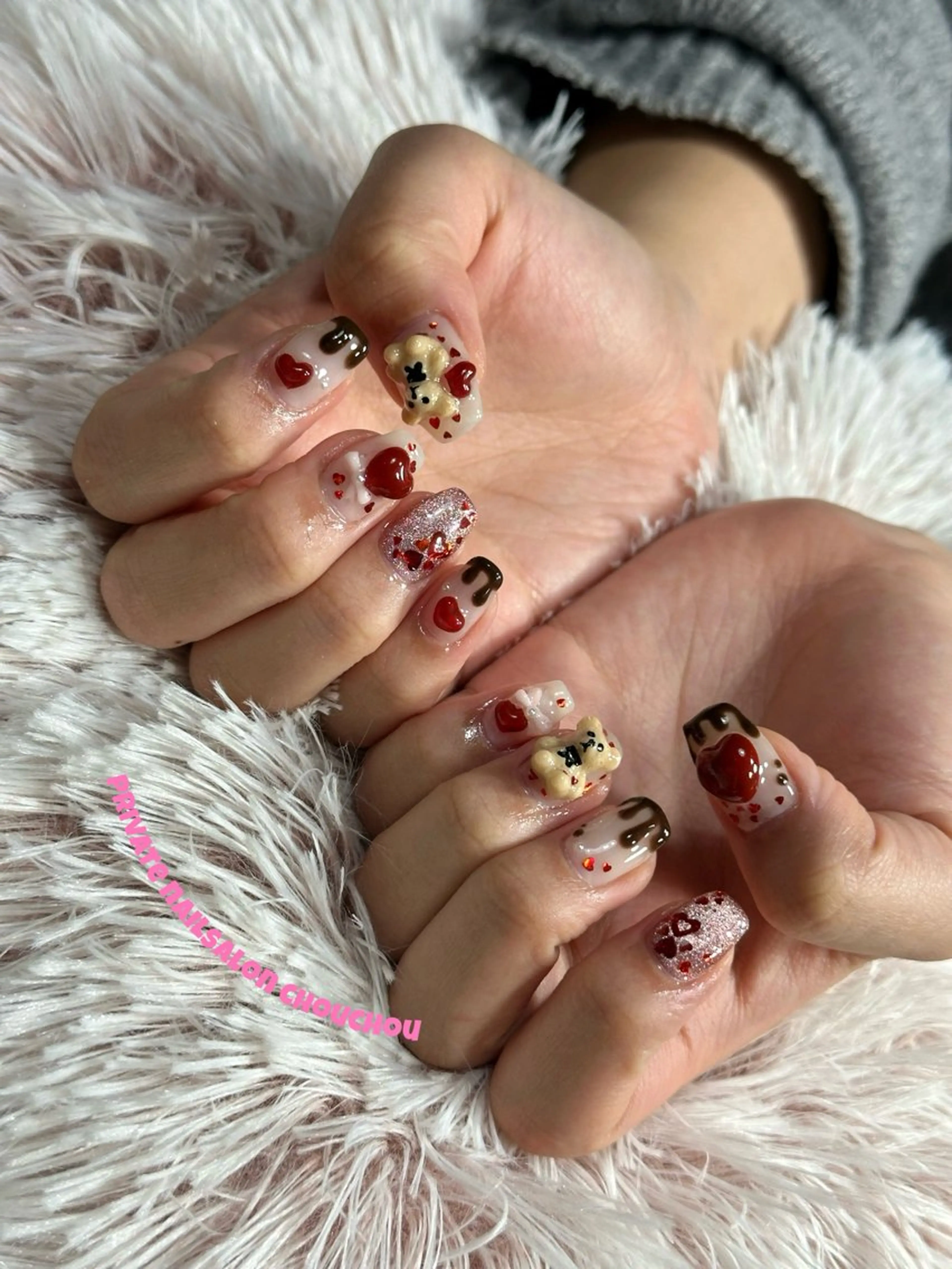 ネイル バレンタイン ネイルサロン CHOUCHOUのネイルデザイン