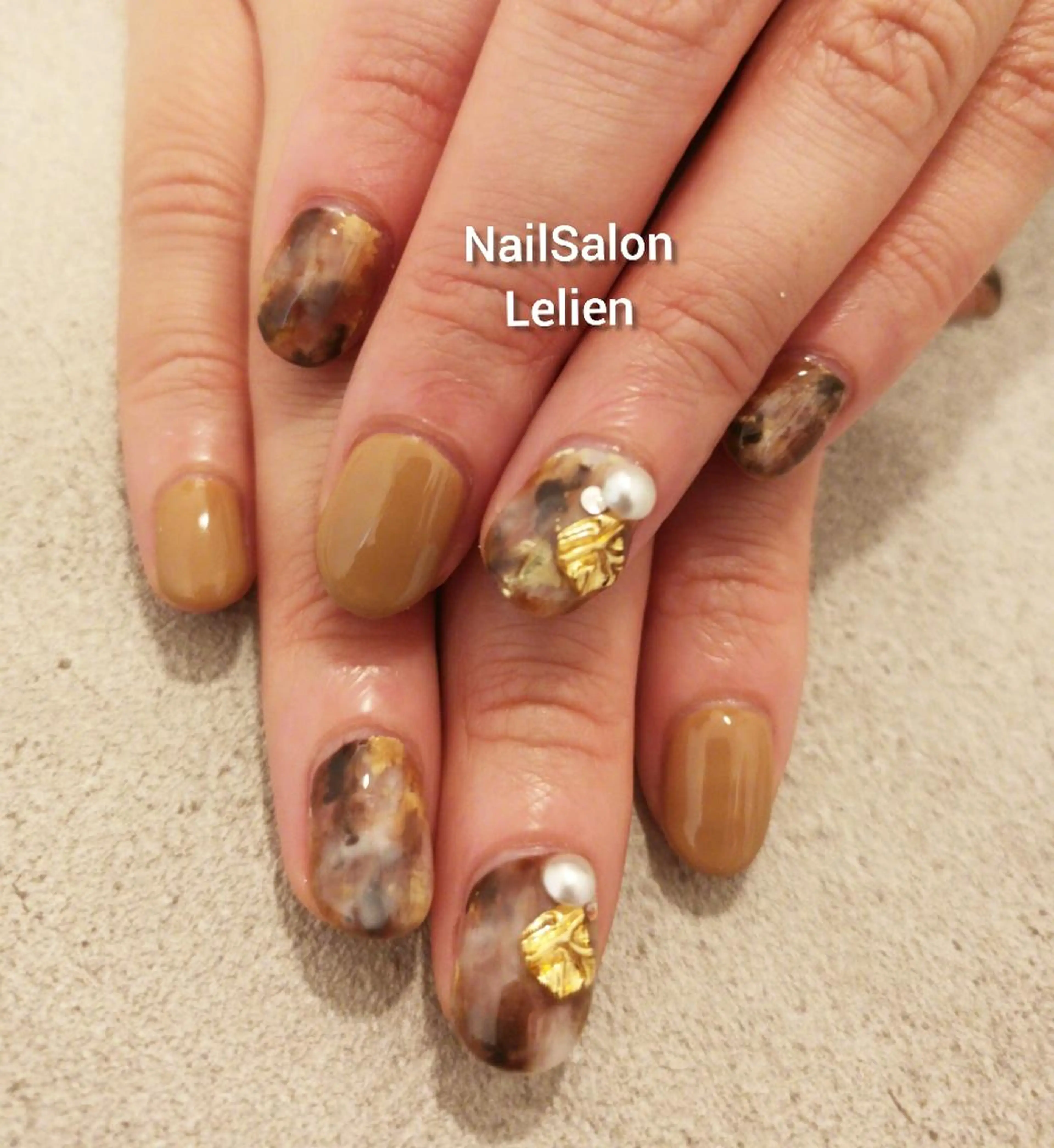 ネイル ブラウン 人気エリア💖完全個室【ルリエ】所属・ネイルサロン Lelienルリエのネイルデザイン