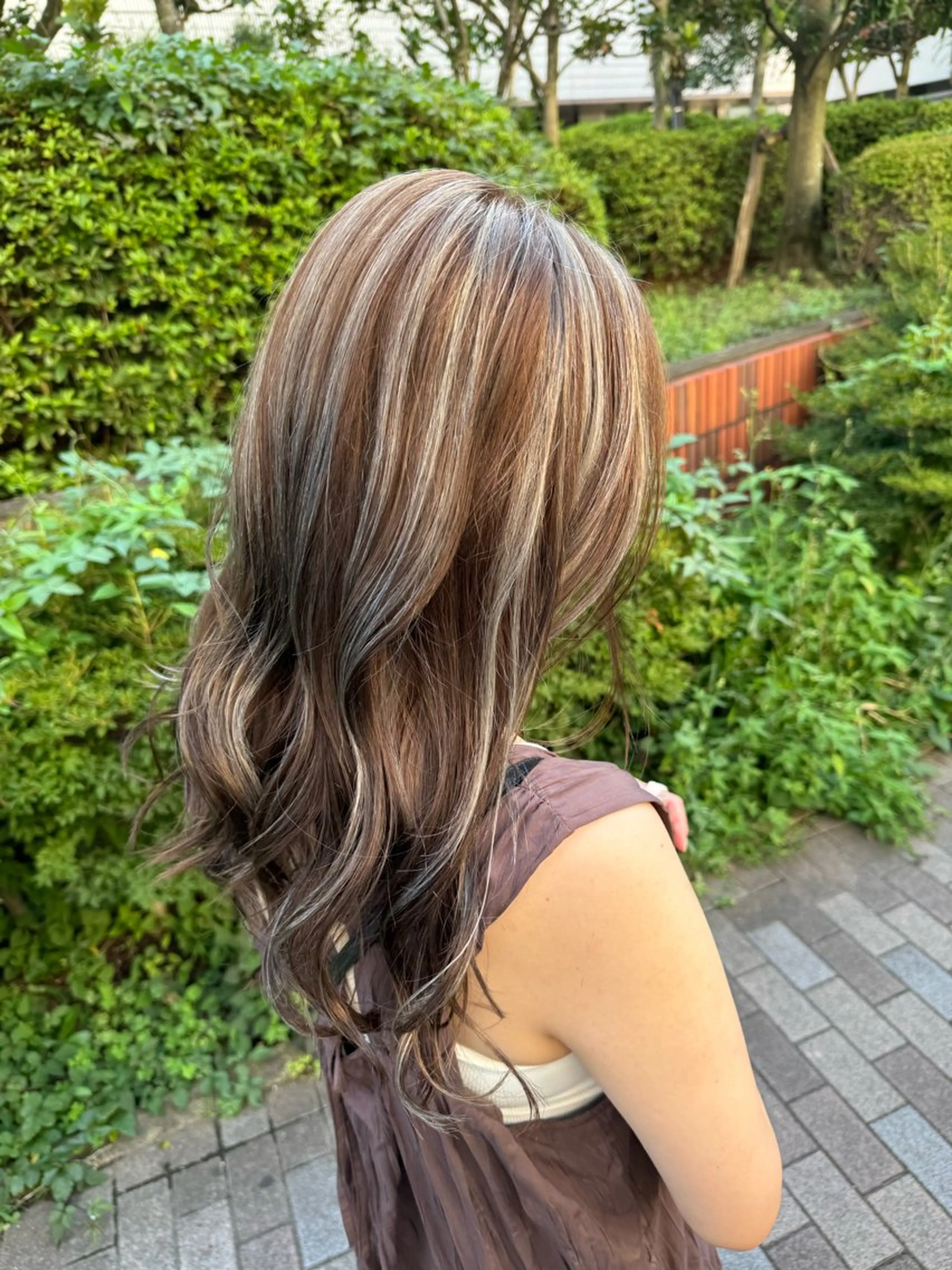 セミロング カラー ハイライトカラー ハイライト トリートメント カット ヘアカラー トリートメント 透明感カラー✨艶髪 制作🌱山根あゆみのヘアスタイル