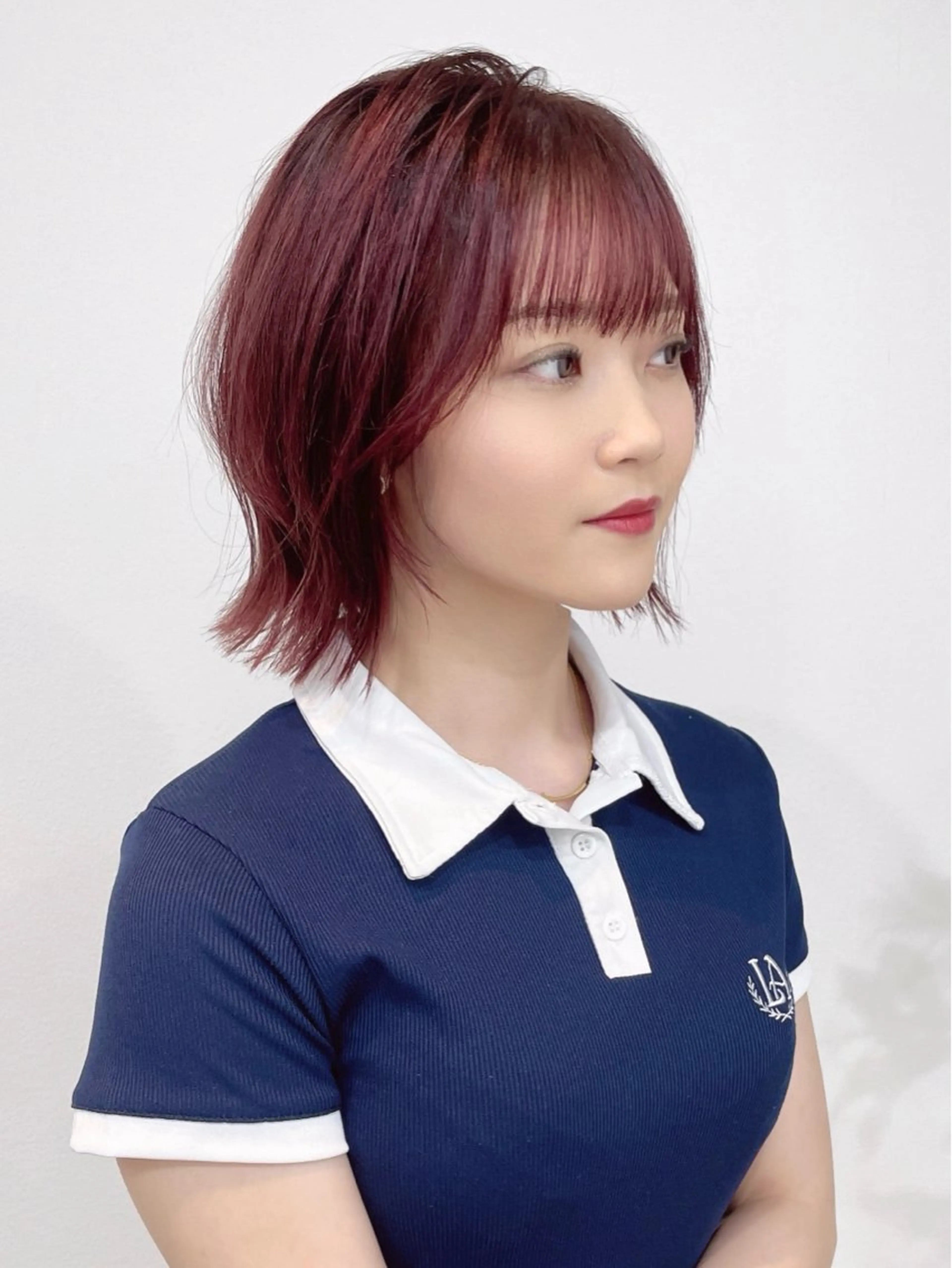 ミディアム レイヤーカット 縮毛矯正◽️河野泰貴のヘアスタイル