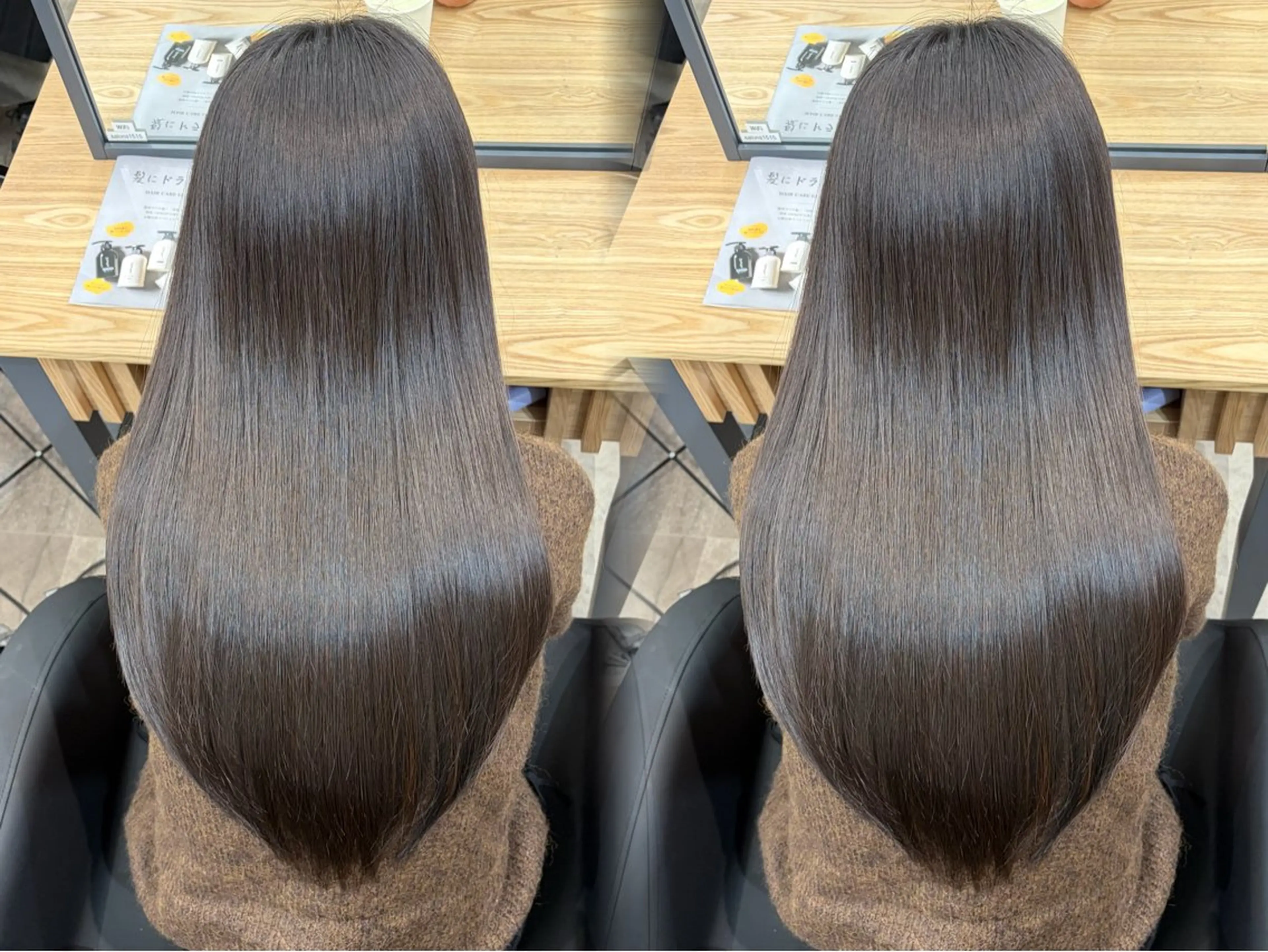 ロング カット 縮毛矯正 トリートメント 🫧艶髪レイヤー/韓 国ボブ💎石川遥💎のヘアスタイル