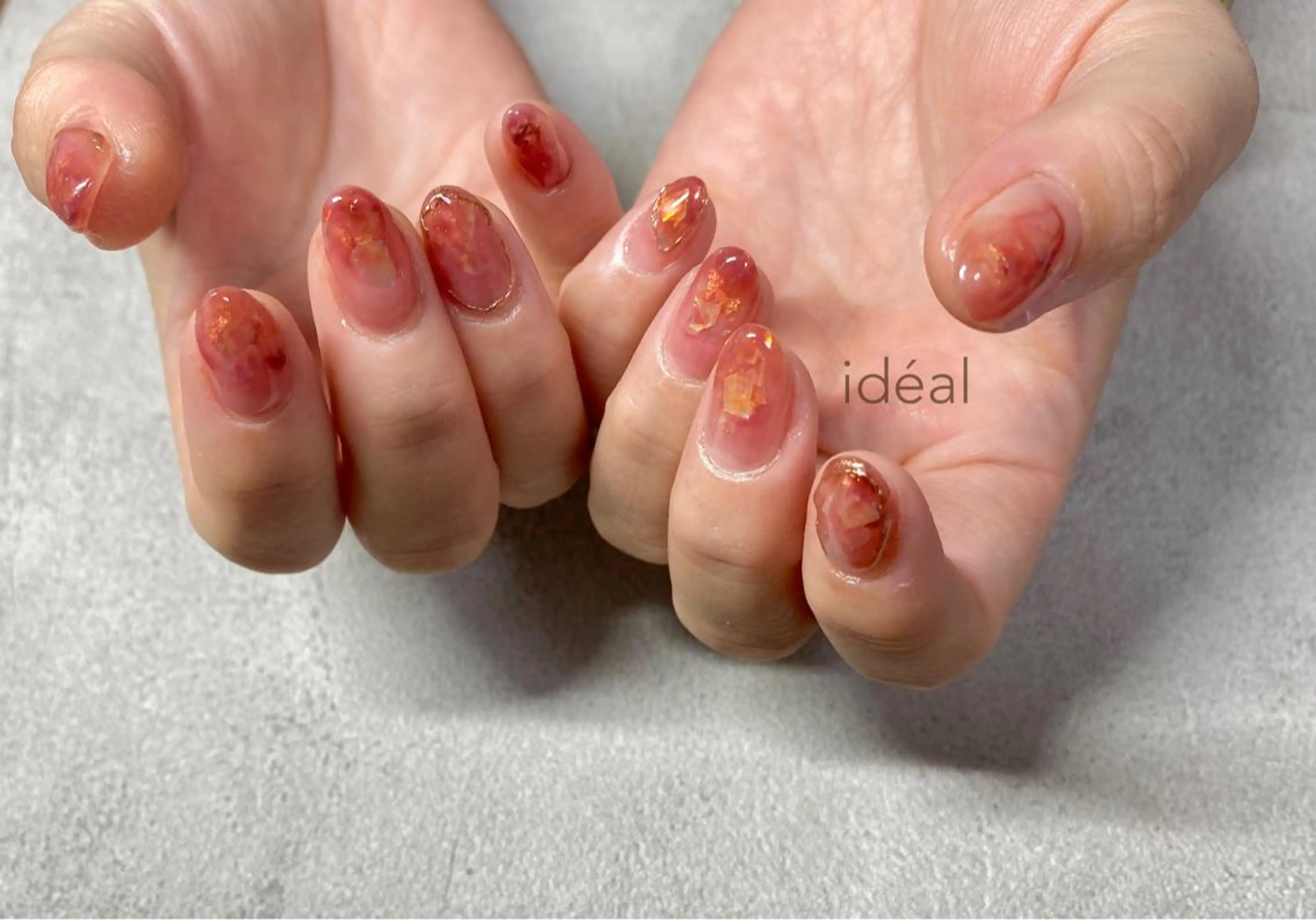 ネイル 氷ネイル・うるうるネイル ニュアンスネイル ide. Mikiのネイルデザイン