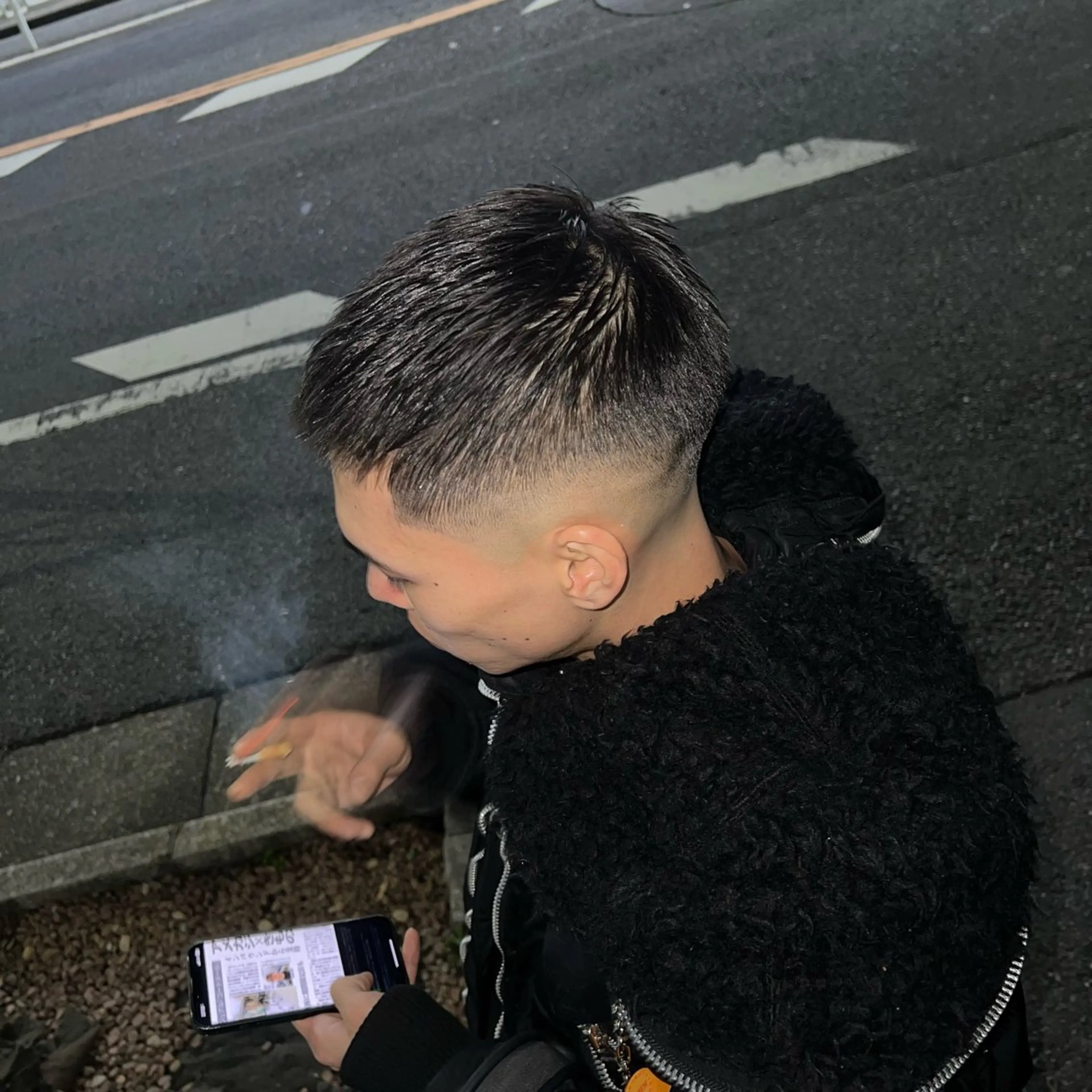 ショート メンズ Dorcus所属・日本橋フェードパーマ 田村　怜央那のヘアスタイル