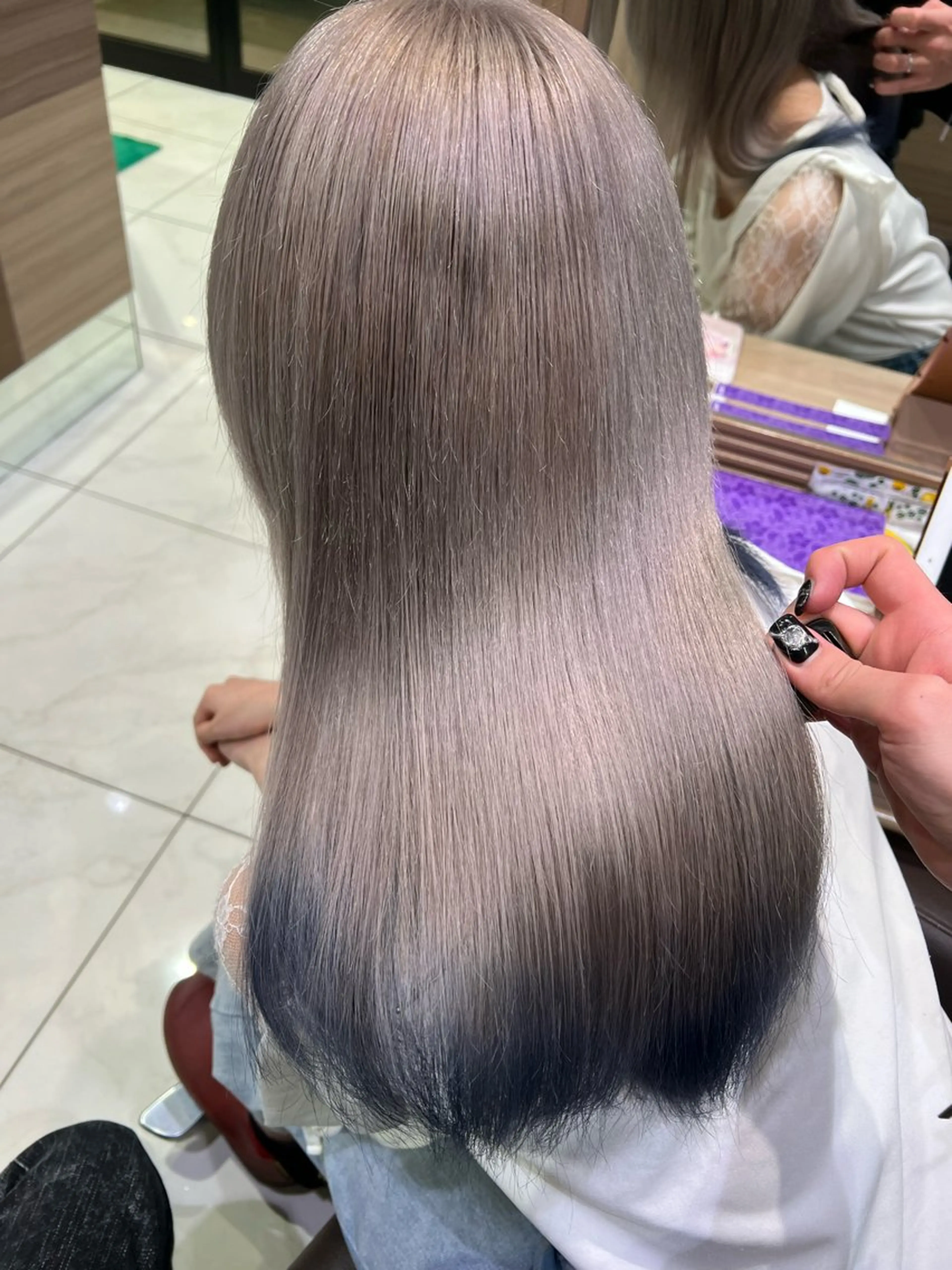 ロング カラー ヘアカラー トリートメント ブリーチ/デザイン 💎ryuyaのヘアスタイル