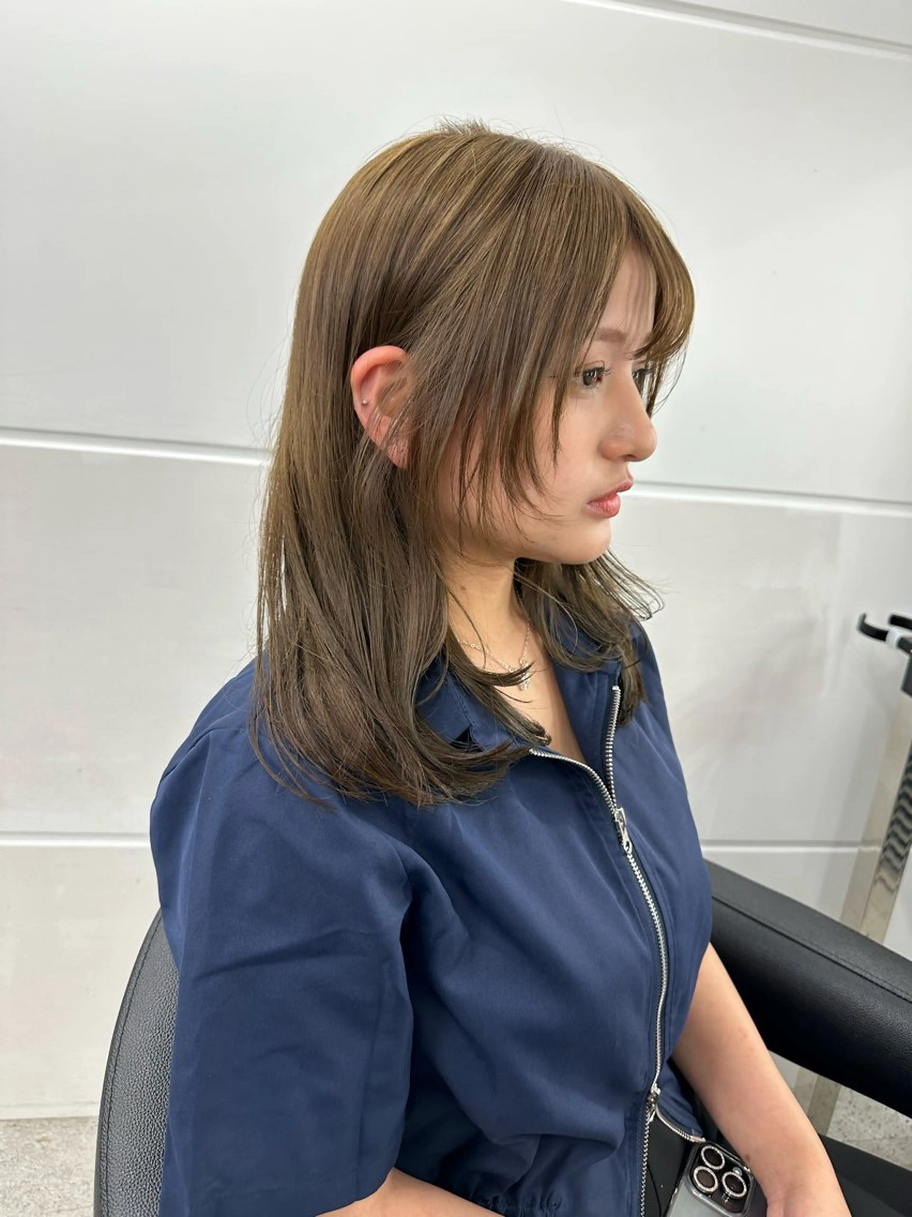 ロング カラー ヘアカラー トリートメント くすみミルクティー／ ブラウン🪡TOWAのヘアスタイル