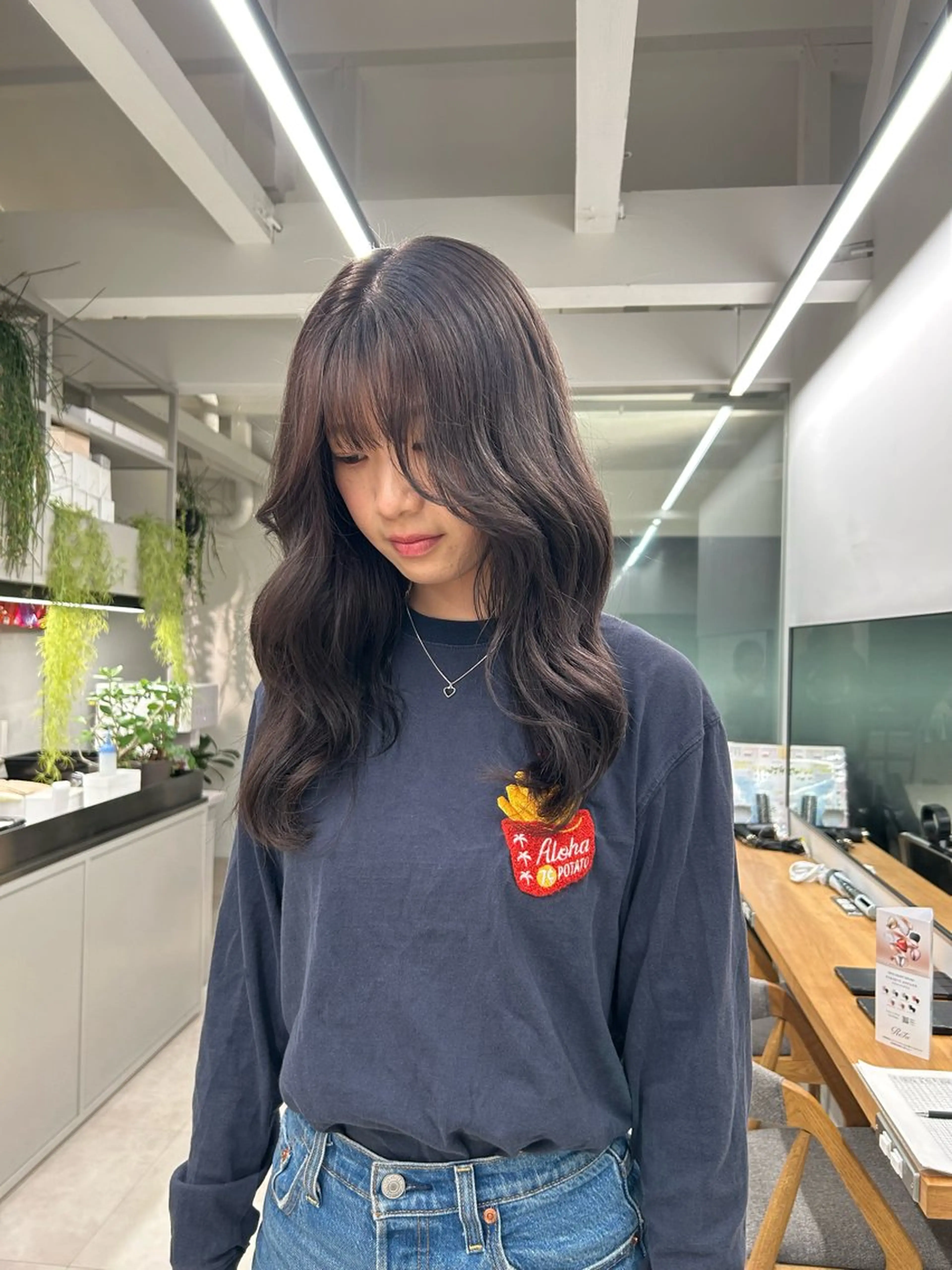 カラー グレージュ ヘアカラー moeka 表参道のヘアスタイル