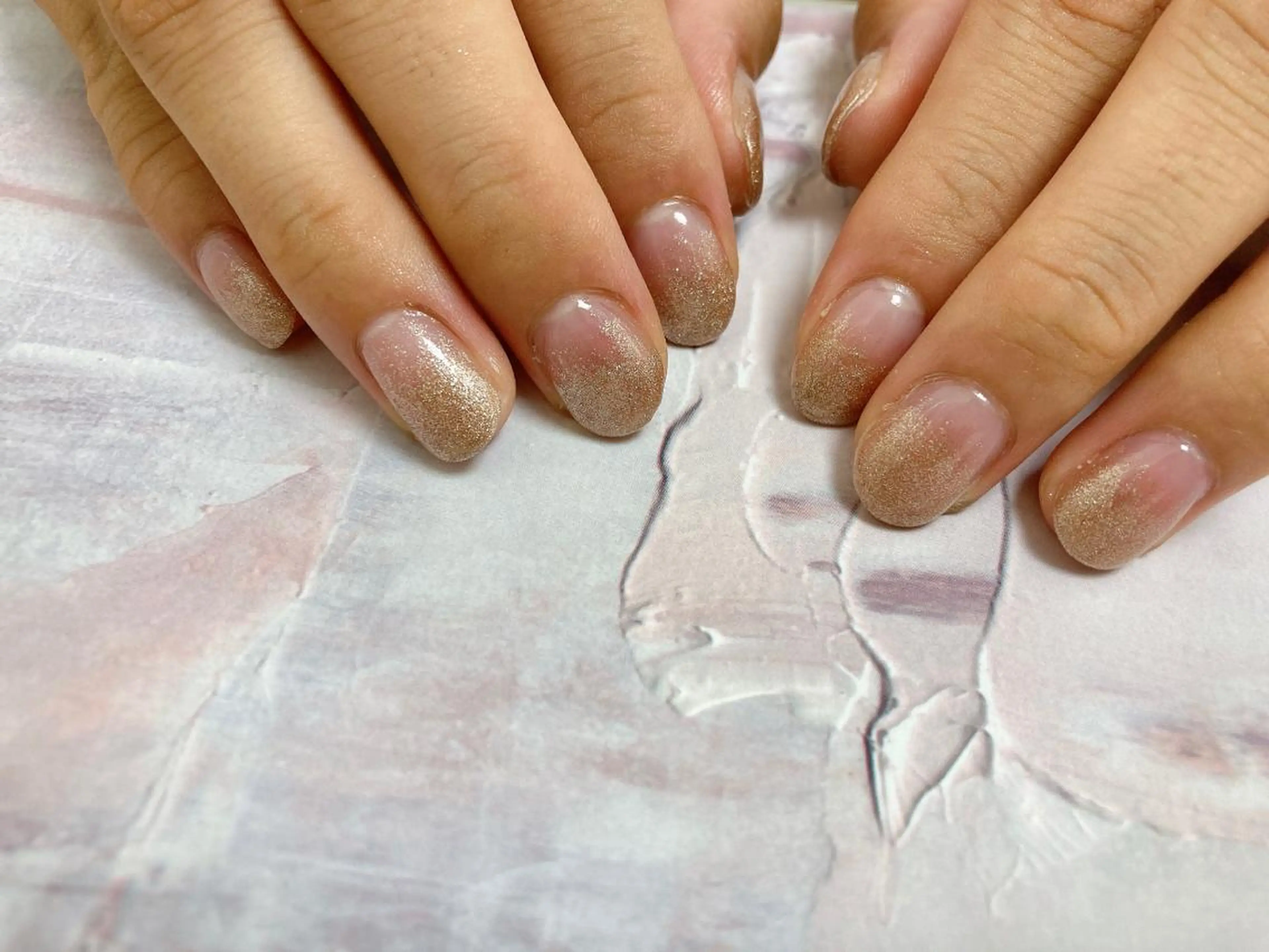 ネイル ラメ(グリッター) ラメグラデーション Mogu nail 二子玉川のネイルデザイン