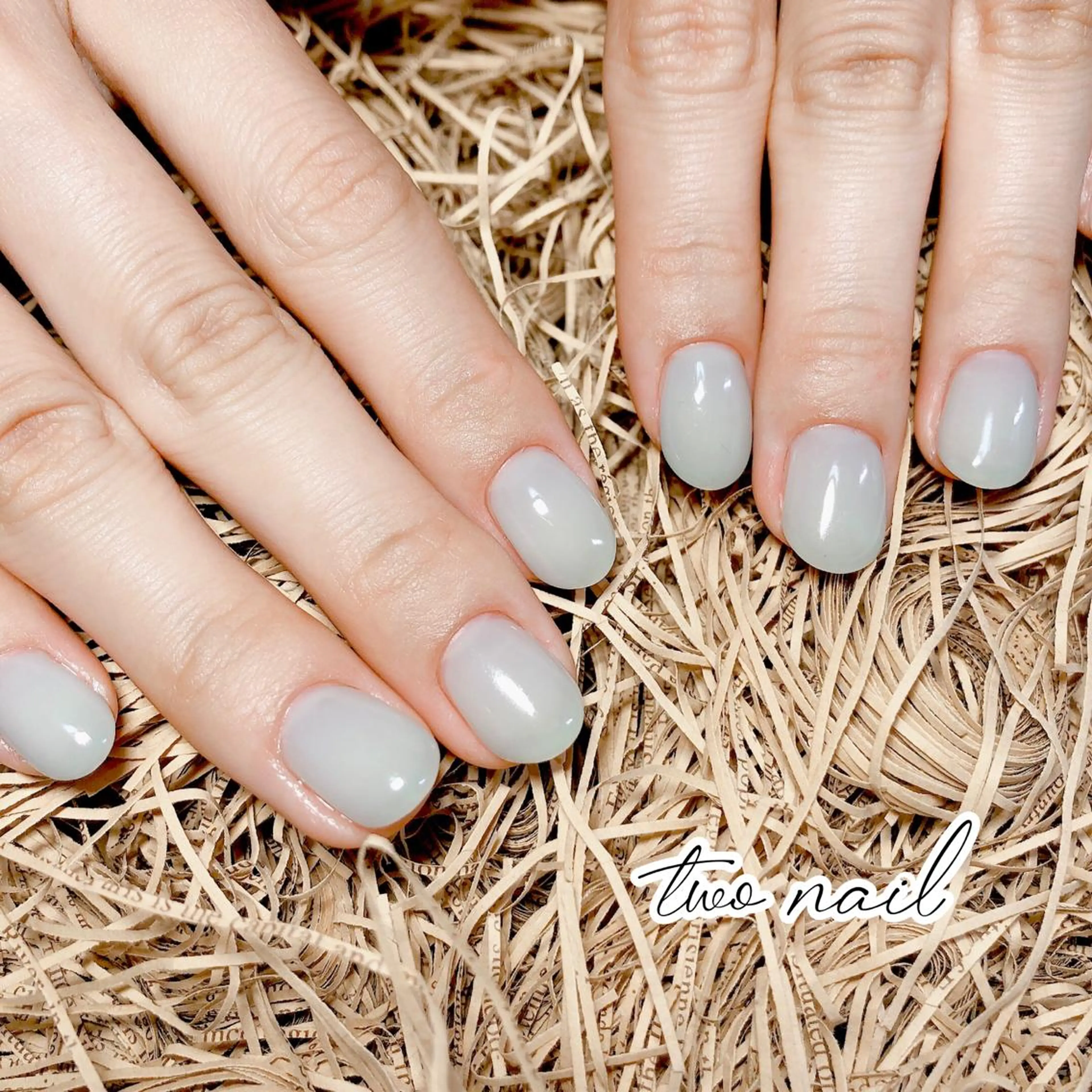 ネイル アートネイル フットネイル ハート ニュアンスネイル ホワイト ハンドネイル two nailのネイルデザイン