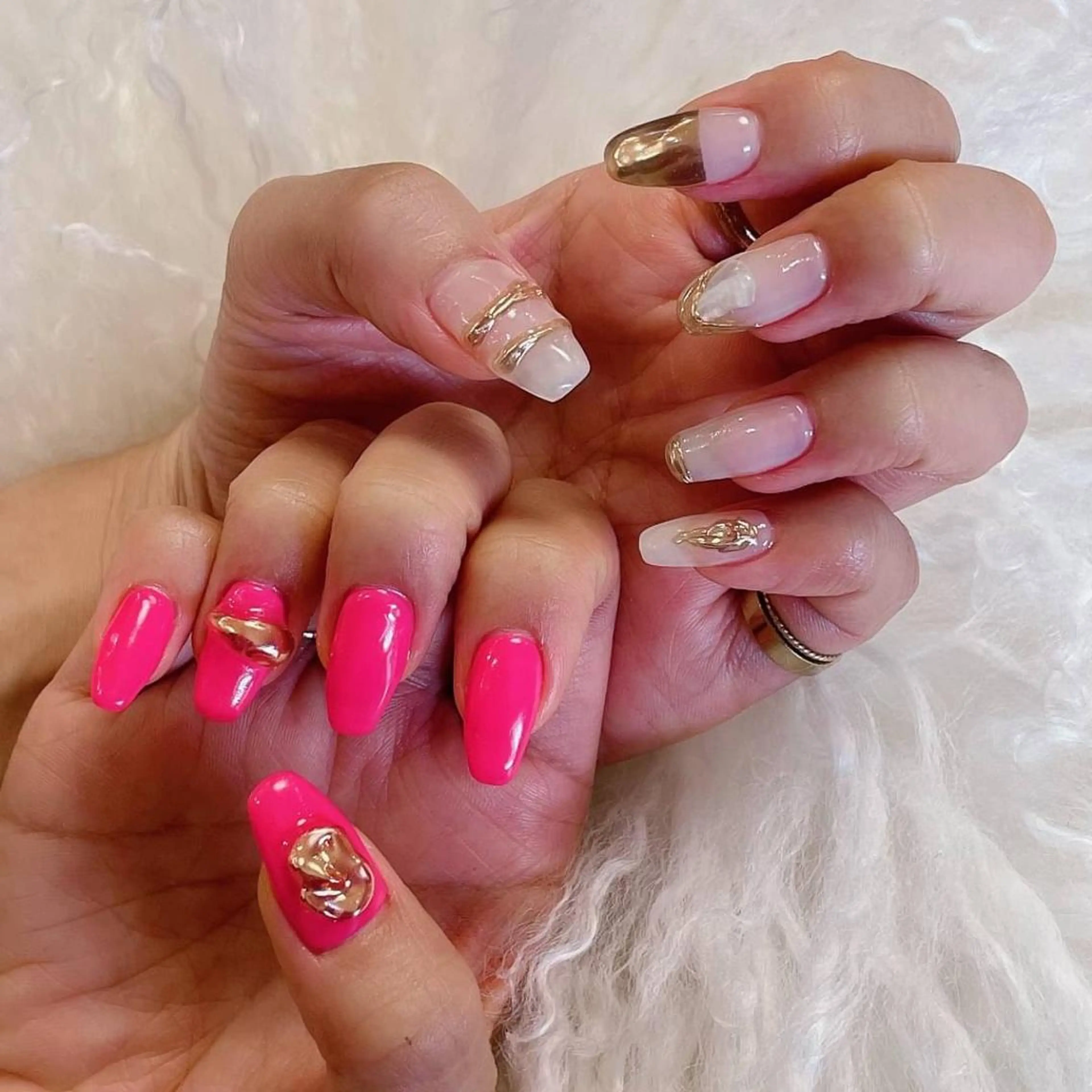 ネイル RAFFINE 月🦋🩵のネイルデザイン