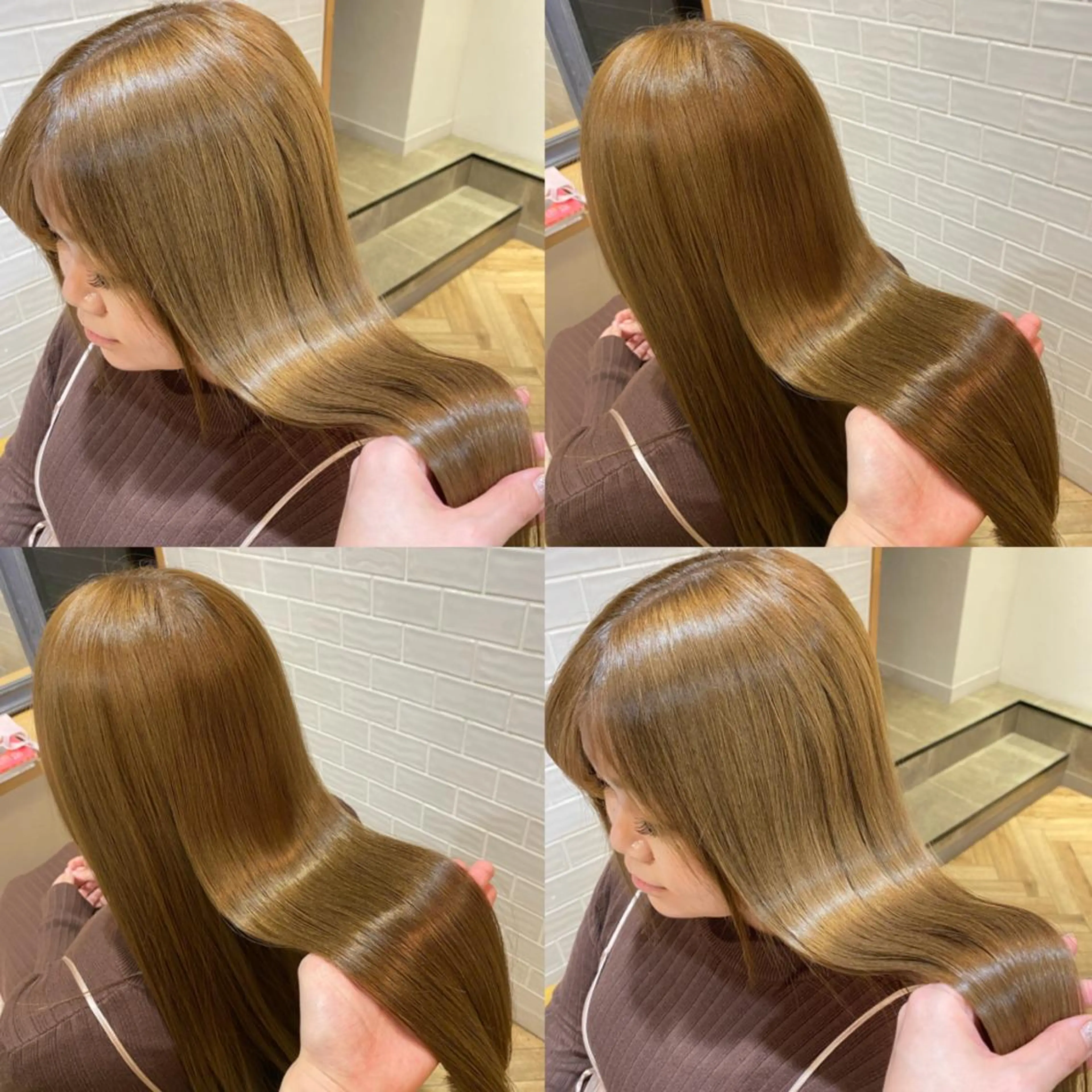 ロング カラー ブリーチ ブロンド ブリーチなしカラー 艶カラー/韓国顔周り 🎀mamiのヘアスタイル