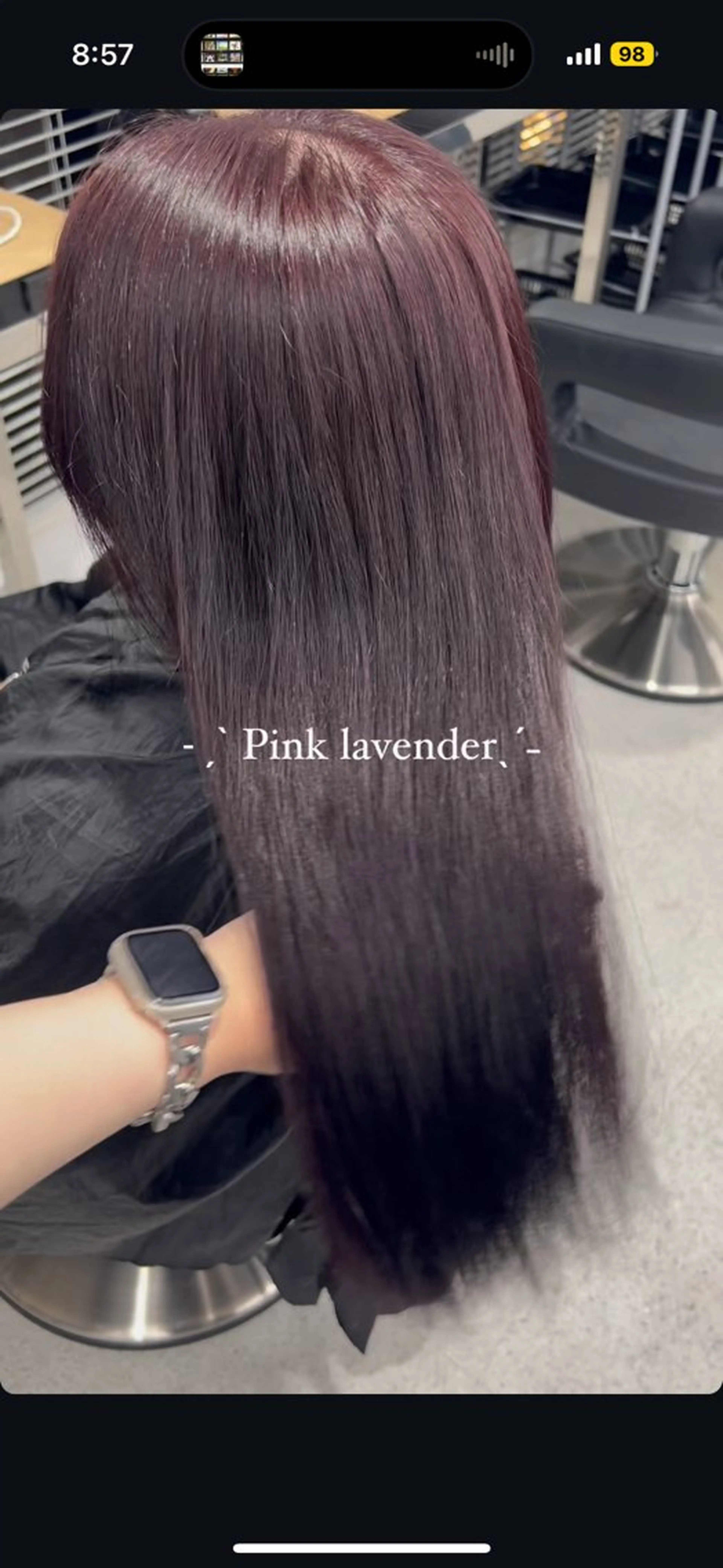 ロング カラー ヘアカラー 暗髪🩶ラベンダー/ ブルー/ユウナ🤍のヘアスタイル