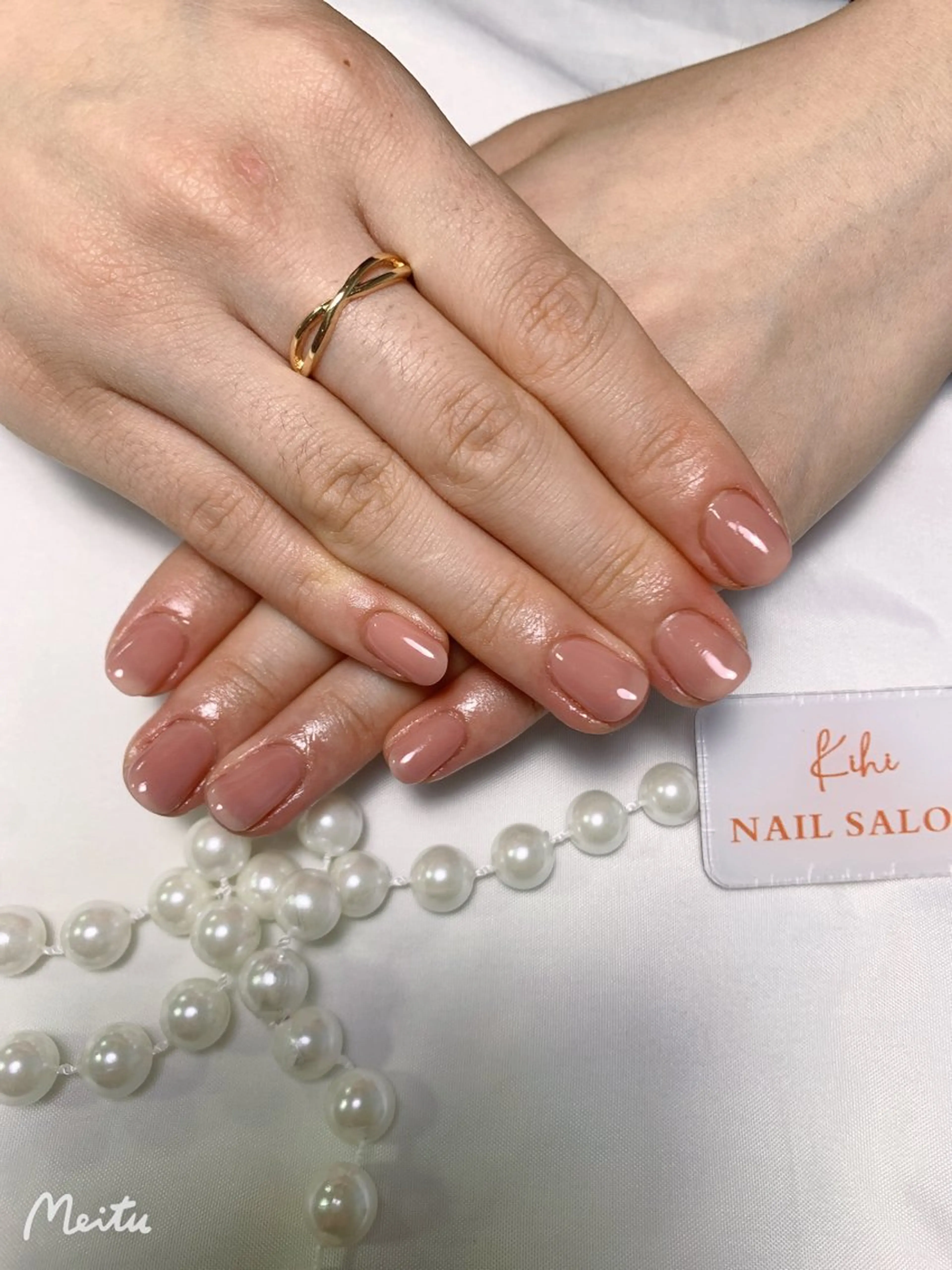 ネイル ワンカラーネイル ピンク 福島 みきのネイルデザイン