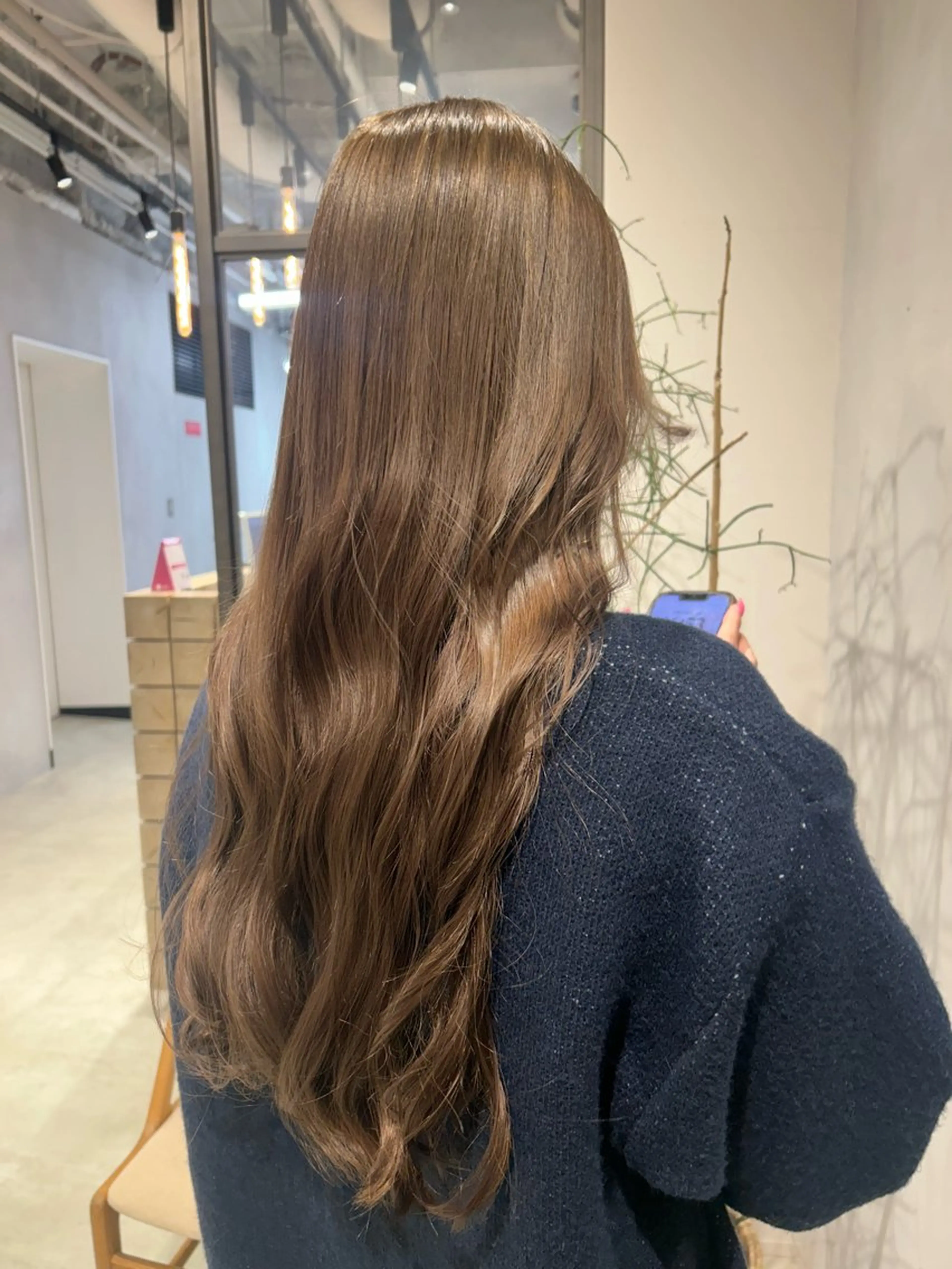 ロング カラー ベージュカラー ブリーチ ブラウンカラー ブラウンベージュ カット ヘアカラー ピンク/ベージュ /似合わせ/田島百華のヘアスタイル