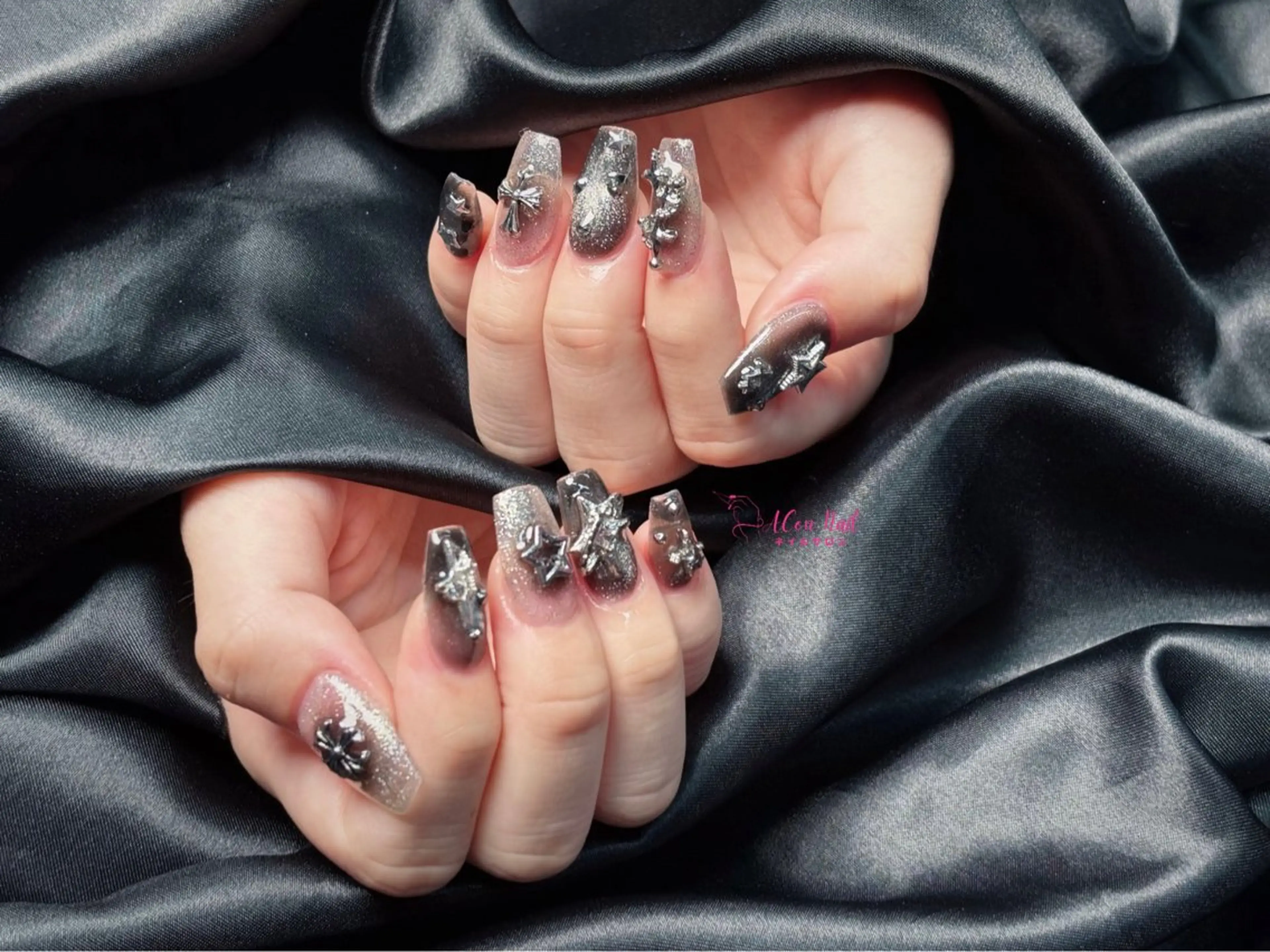 ネイル 桜ネイル 長さ出し フラワーネイル フレンチネイル ジェルネイル ハンドネイル AConNailSalon所属・ACon NailSalonのネイルデザイン