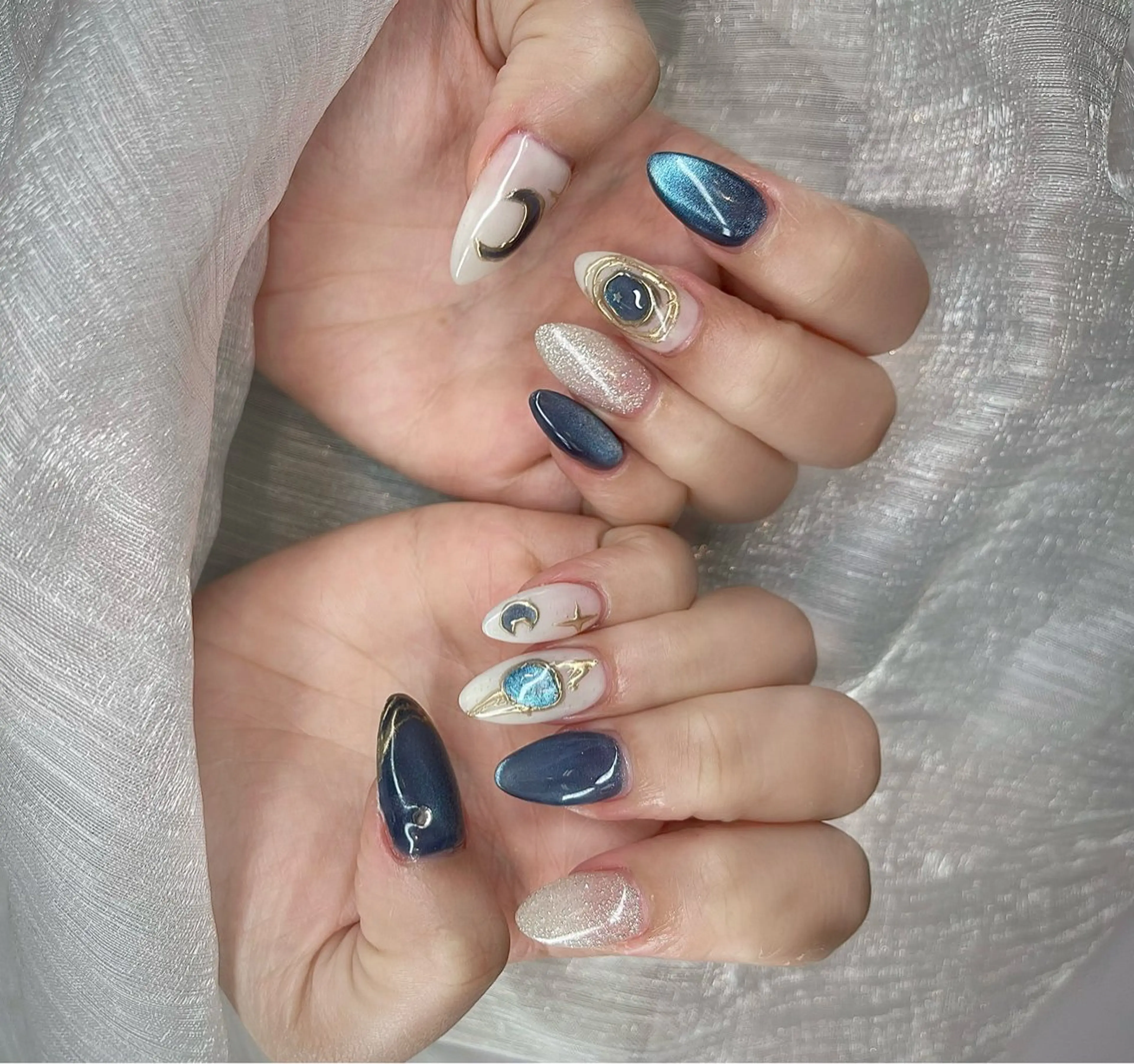 ネイル アートネイル 長さ出し ジェルネイル キラキラネイル マグネットネイル ハンドネイル KIM キムのネイルデザイン