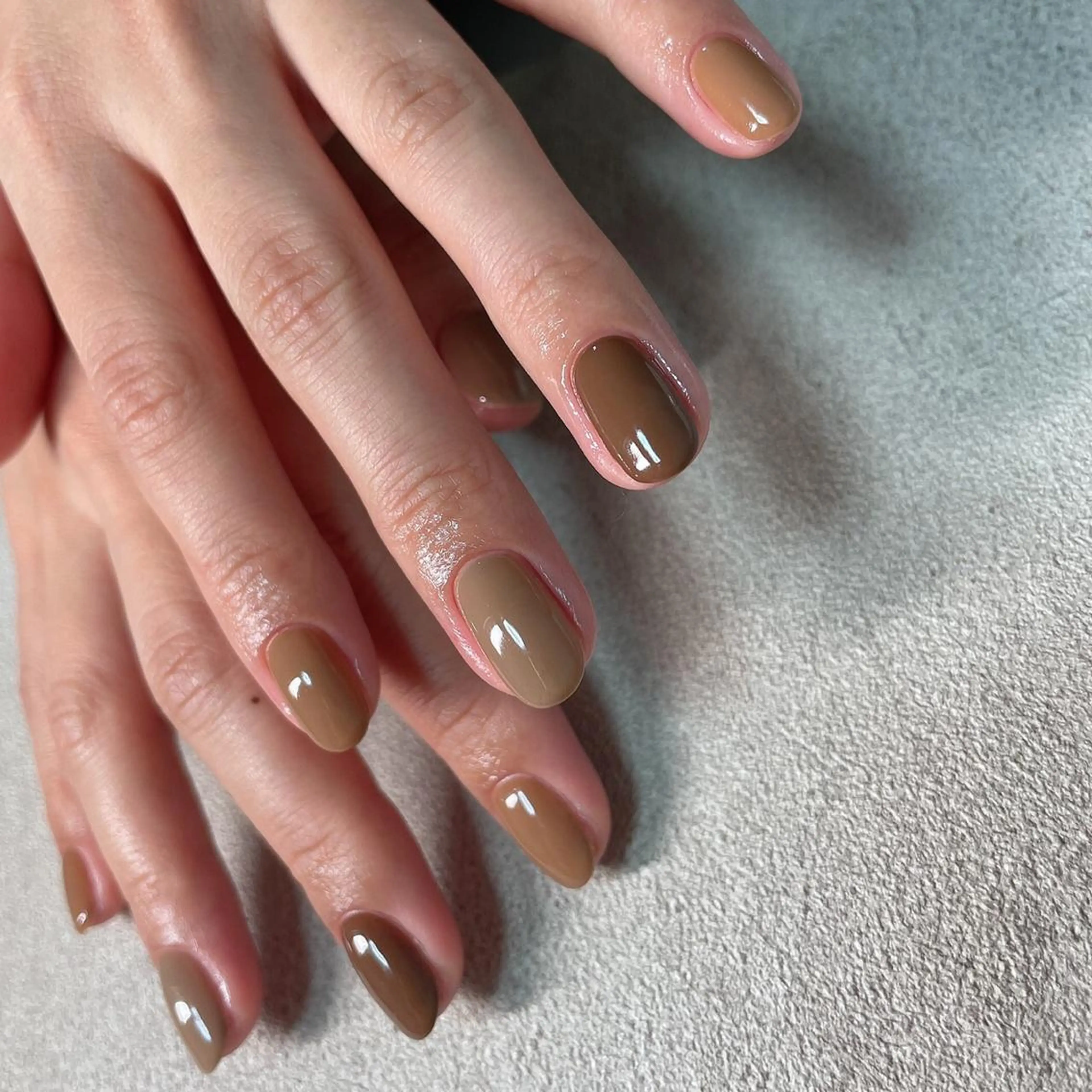 ネイル ブラウン ハンドネイル lilbondir. chiharuのネイルデザイン