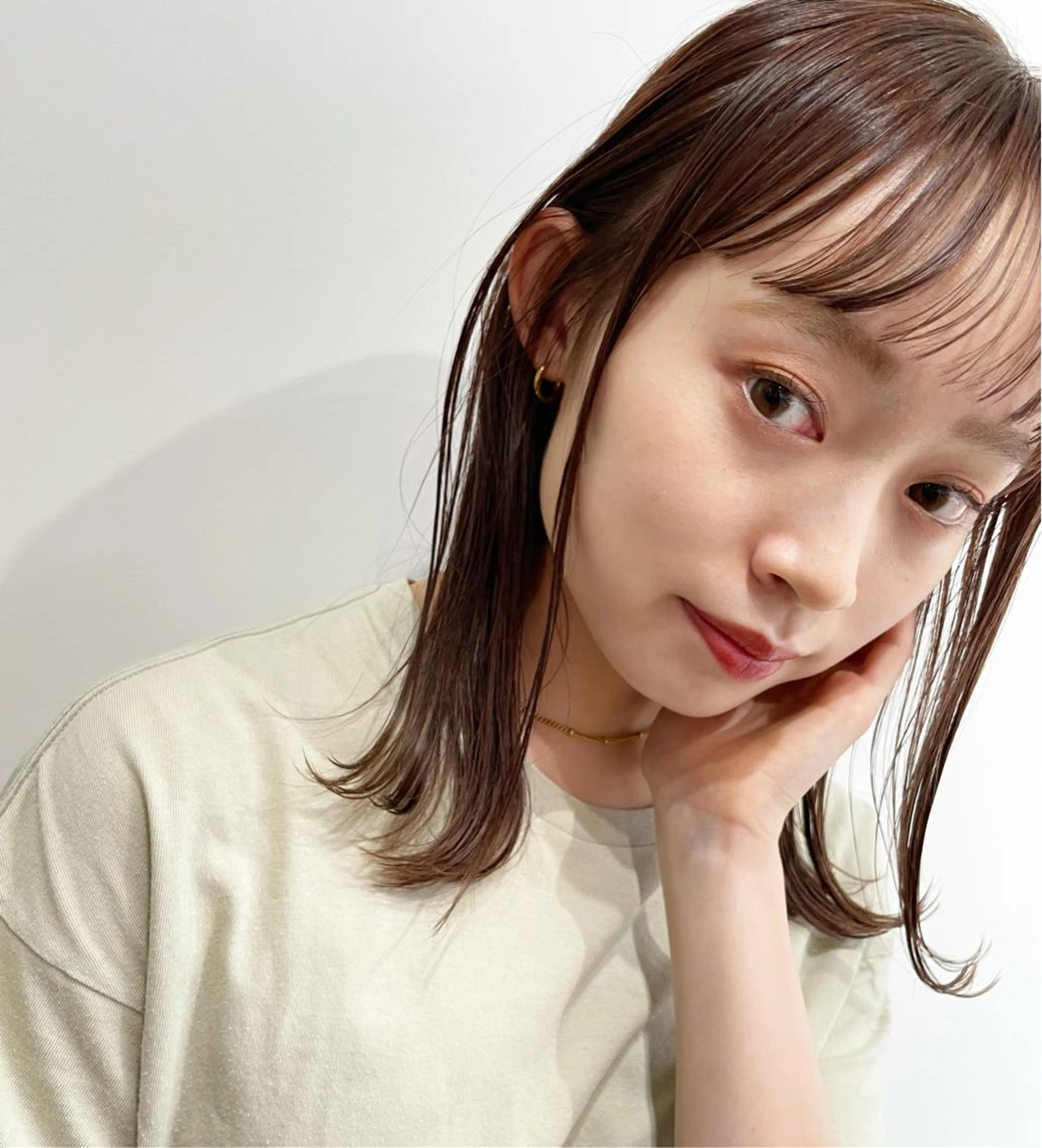 ミディアム カラー カット ヘアカラー トリートメント 嶋佐 昌大 シマサマオのヘアスタイル