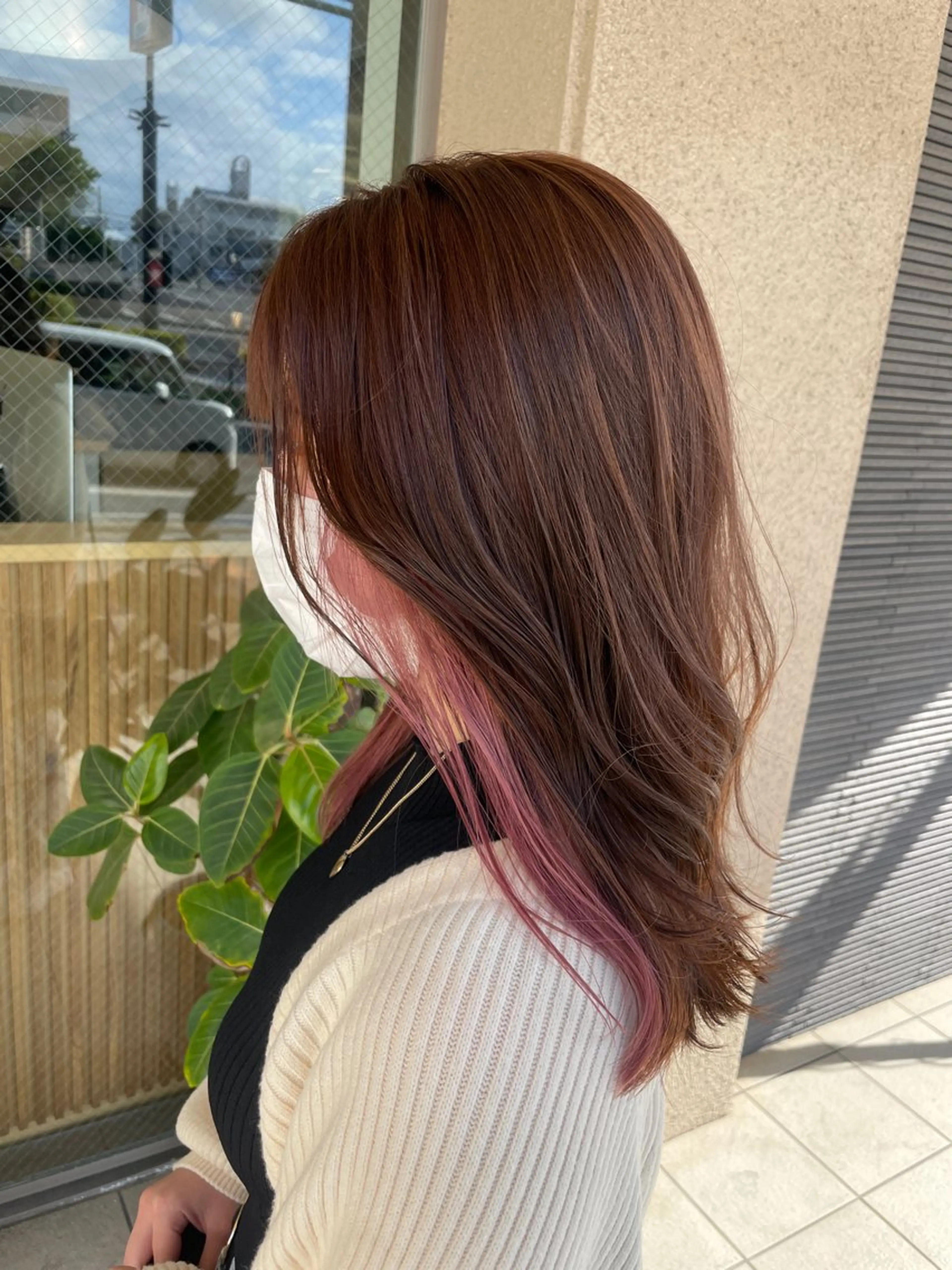 セミロング カラー インナーカラー ヘアカラー トリートメント エフェクトブリーチ/ 長木雄飛のヘアスタイル