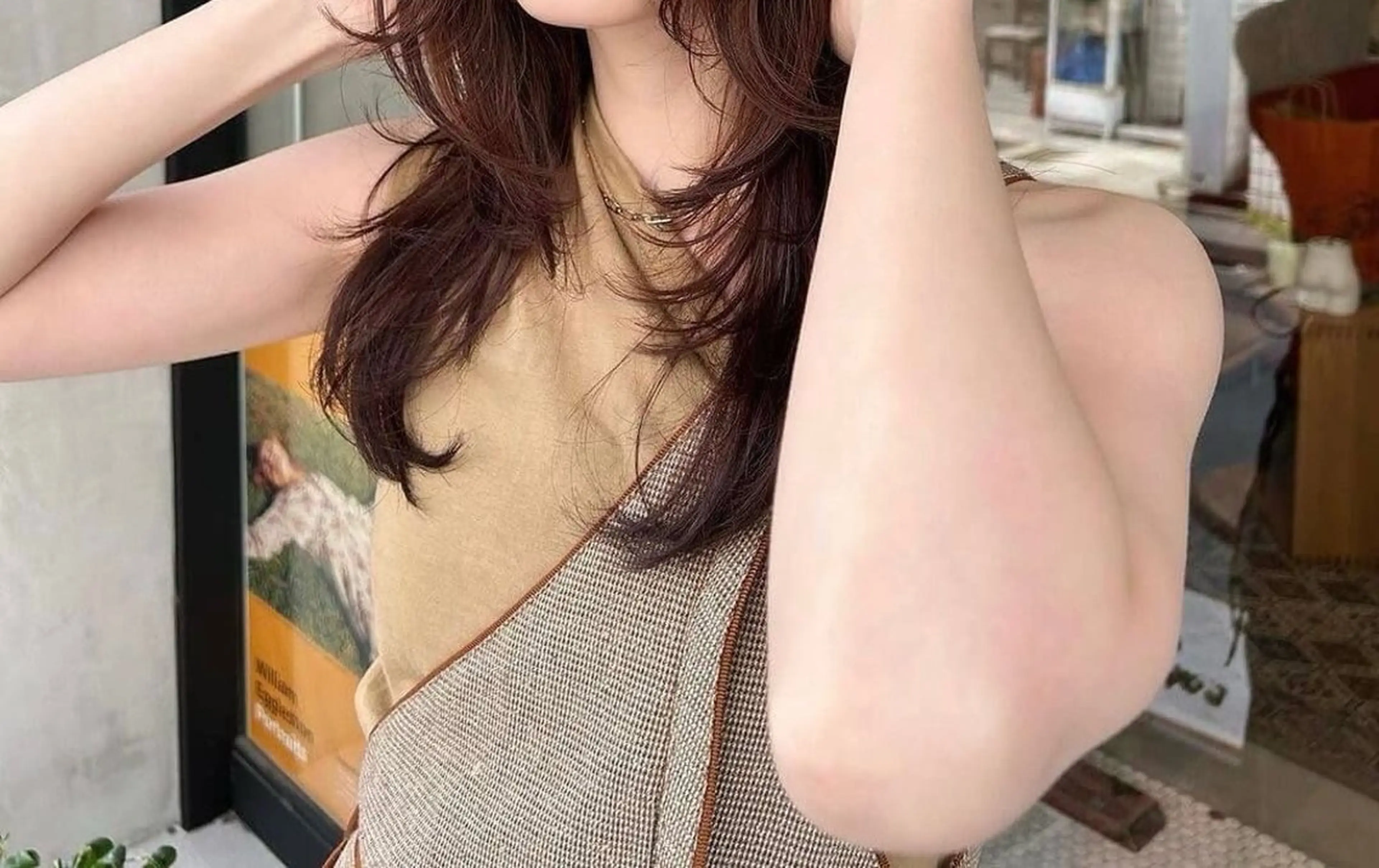 ミディアム レイヤーカット カット ヘアカラー トリートメント hoNua. 栄/透明感カラーのヘアスタイル