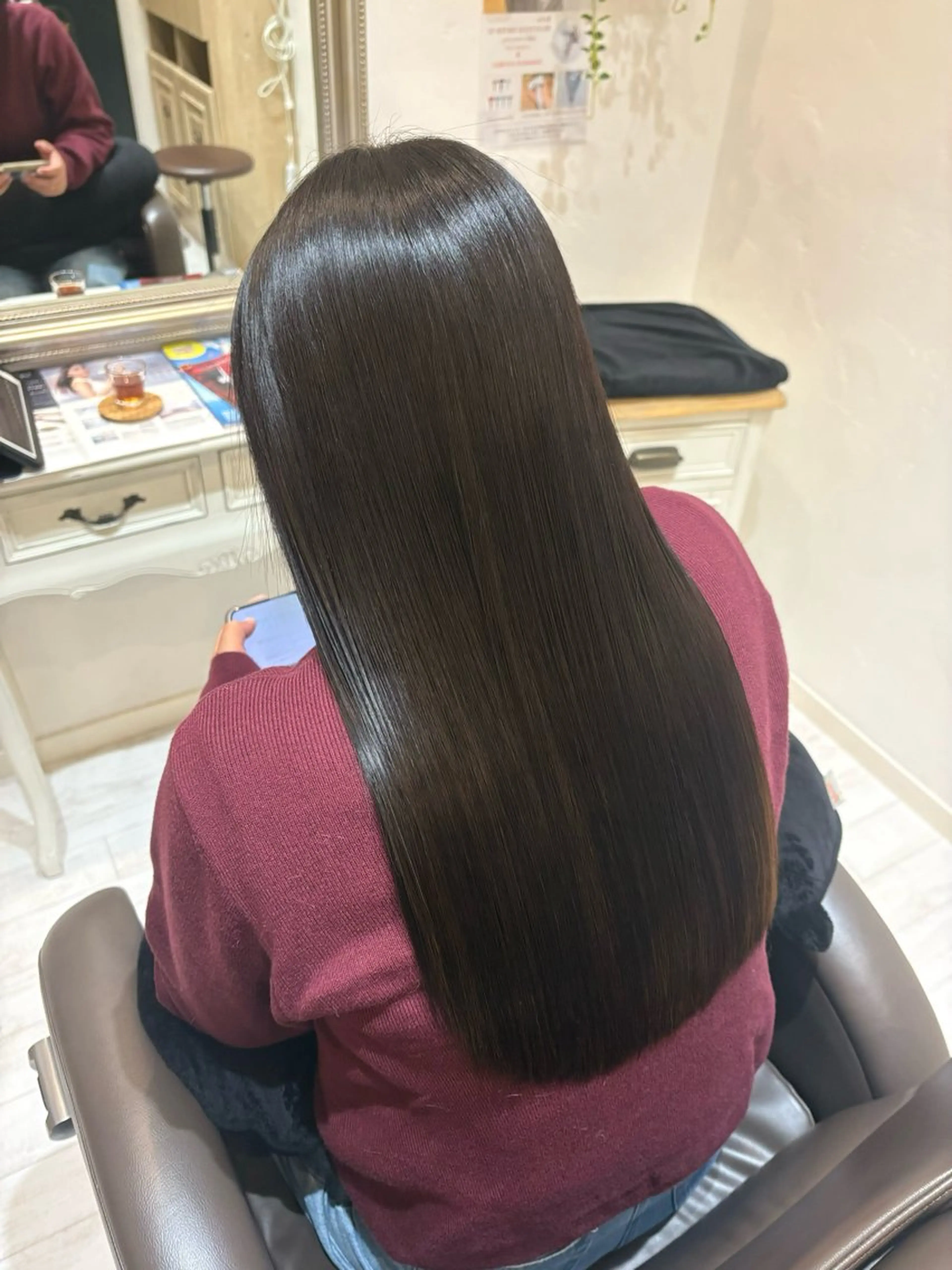 ロング 髪質改善 縮毛矯正 トリートメント 艶髪/髪質改善‎🤍 重野真心🫧のヘアスタイル