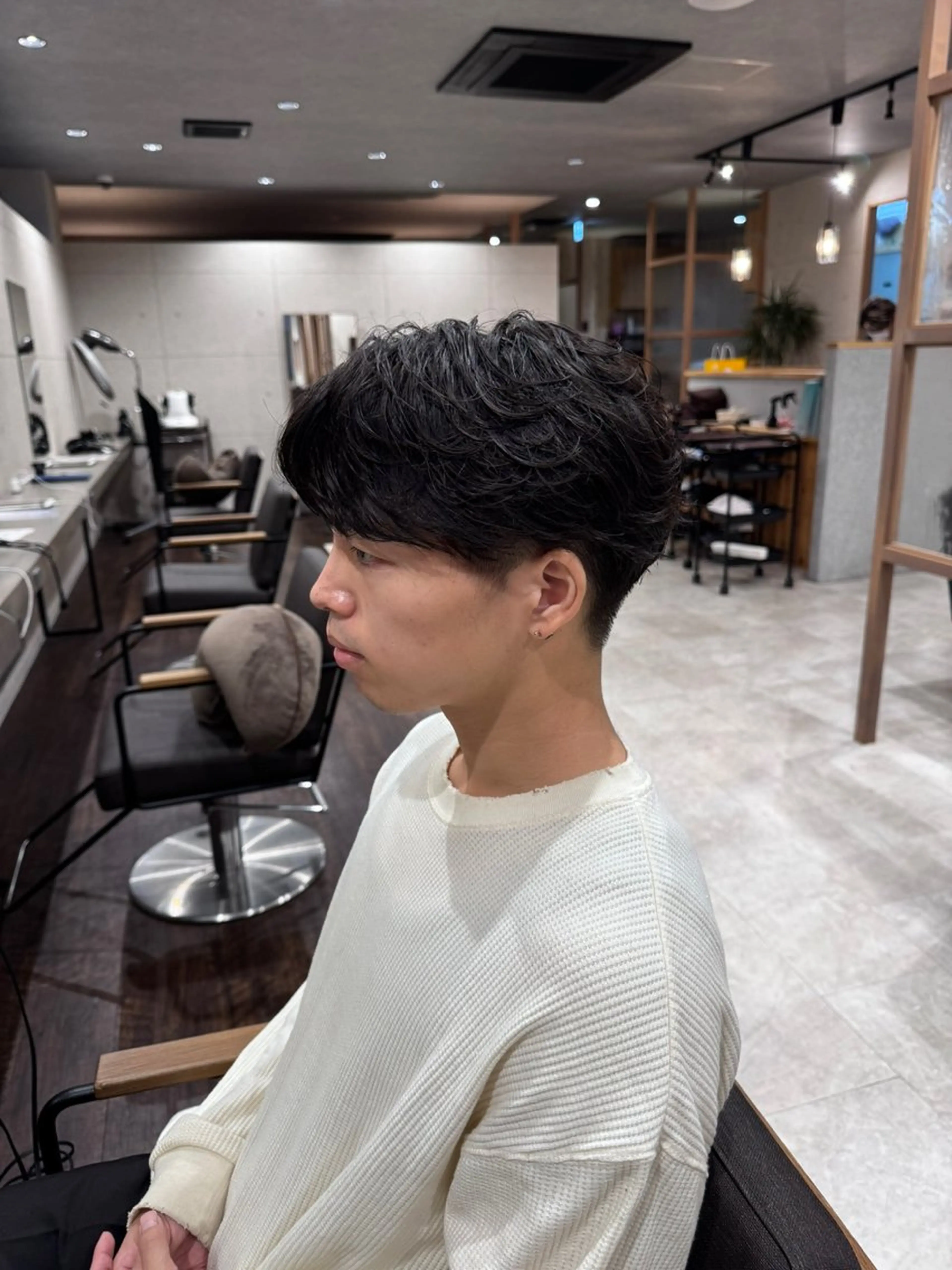 ショート パーマ メンズ キッズ フェザーパーマ メンズパーマ 髪質改善、パーマ◎ TSUBASAのヘアスタイル