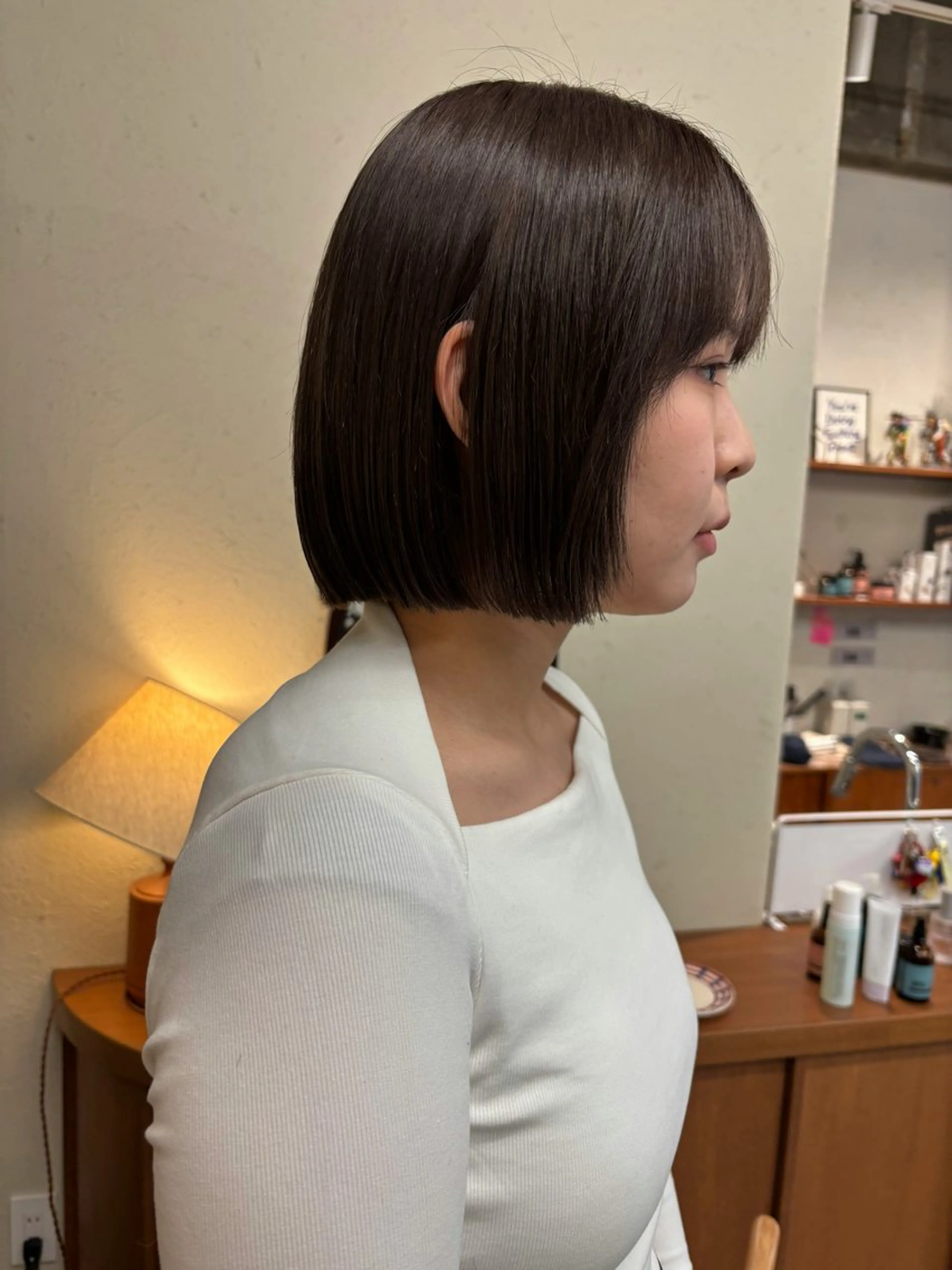 ショート カラー ブリーチ ブラウンカラー カット ヘアカラー 永田 愛莉のヘアスタイル