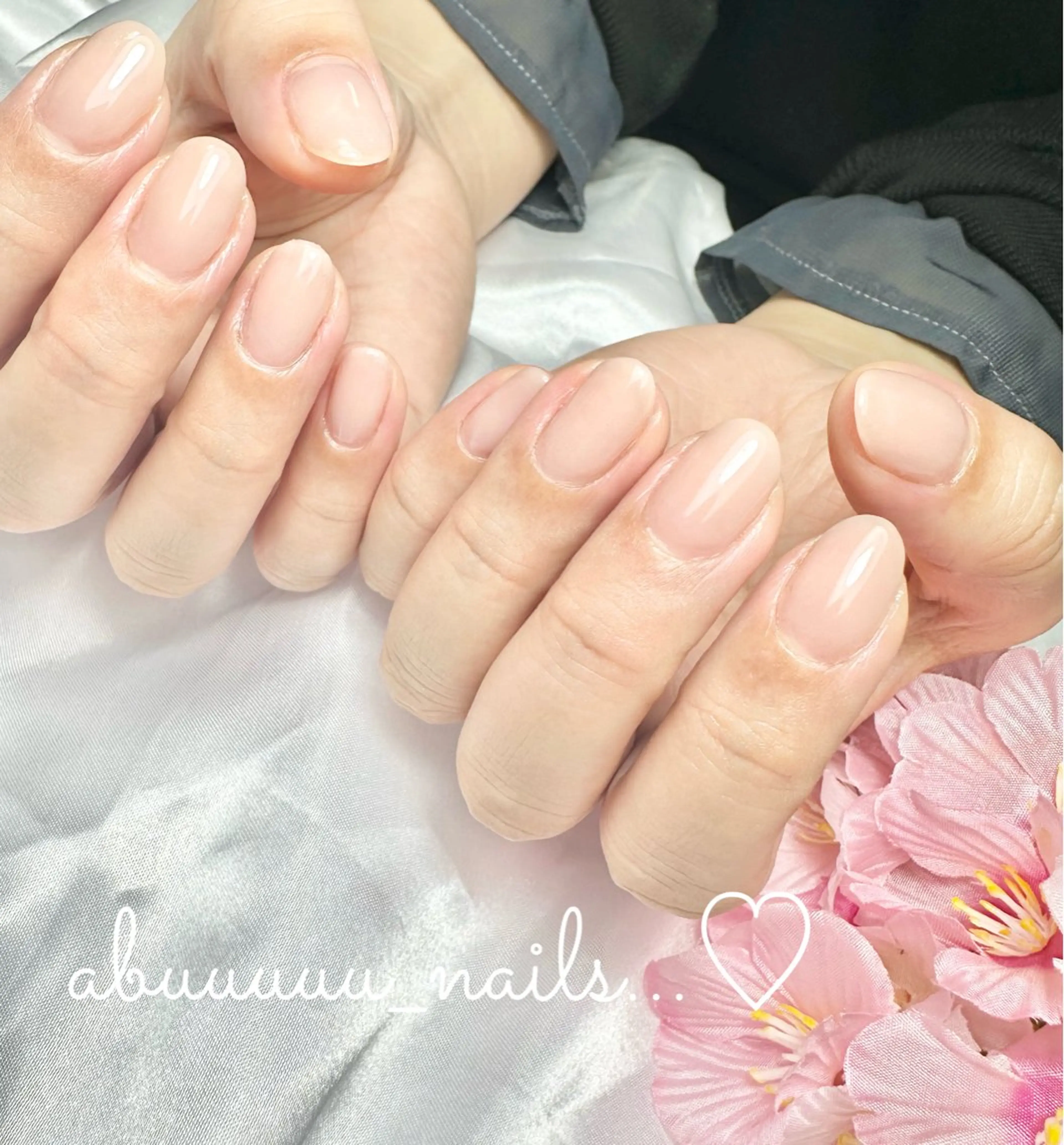 ネイル オフィスネイル ワンカラーネイル abuuuuu nailsのネイルデザイン