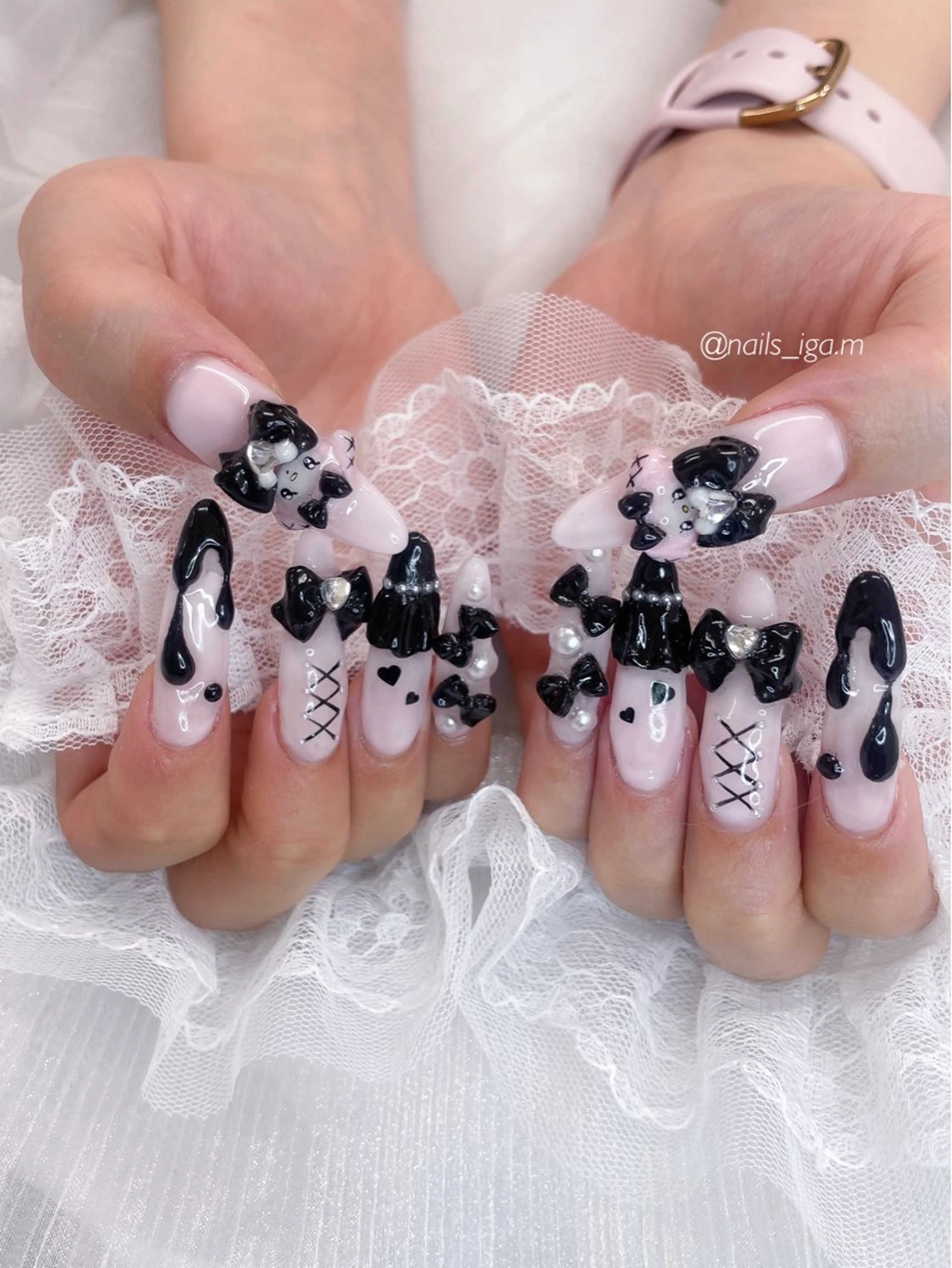 ネイル ロングネイル 五十嵐 美智のネイルデザイン