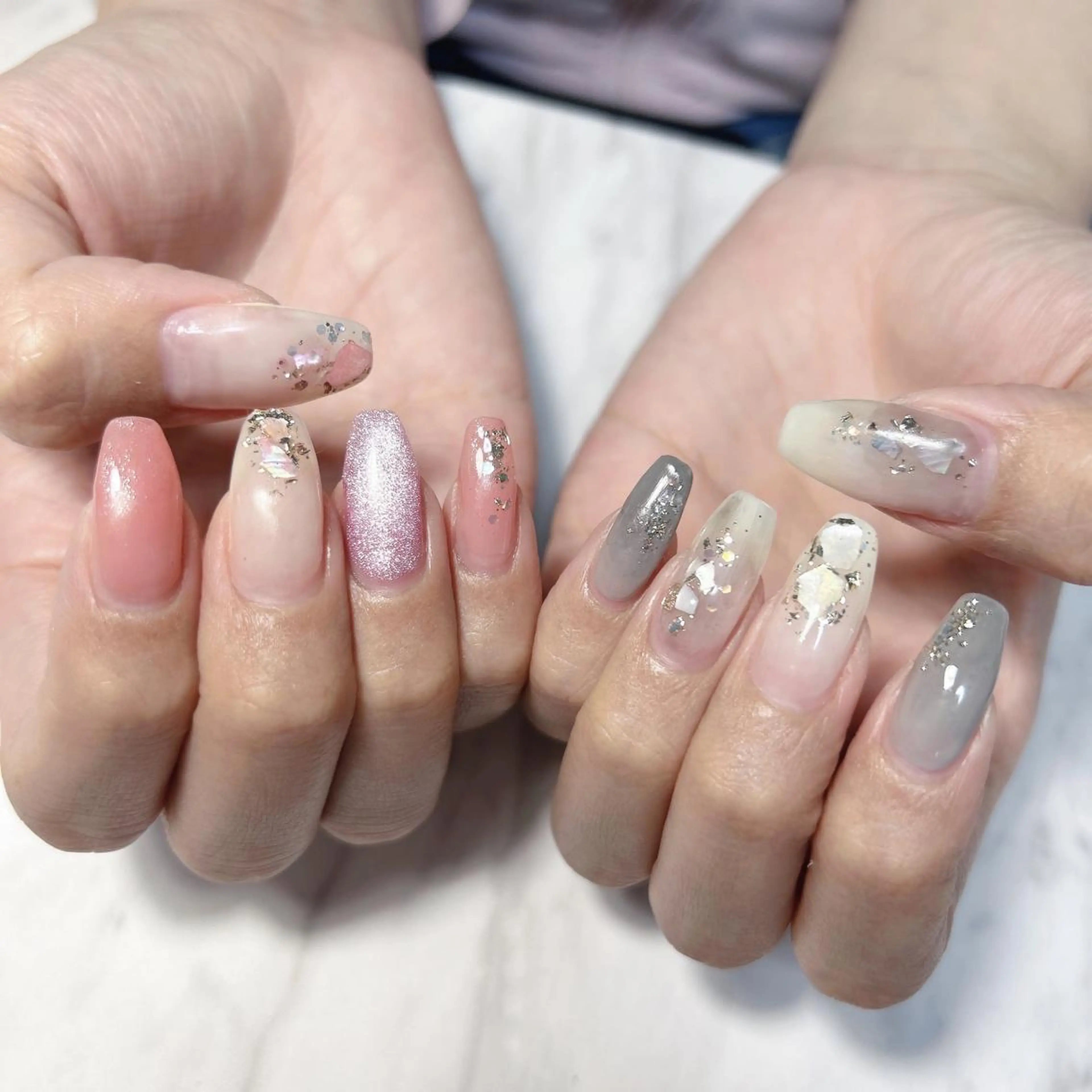 ネイル マグネットネイル ニュアンスネイル ハンドネイル reve あやののネイルデザイン